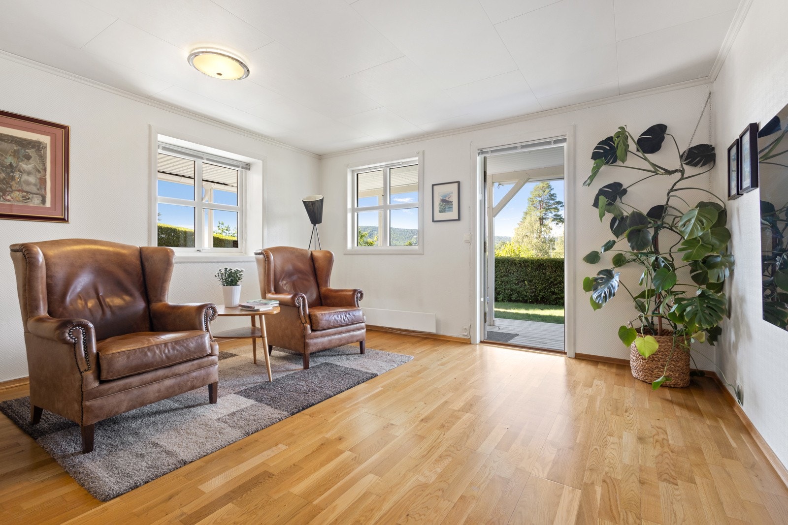 Stue i u. etasje med utgang til stor terrasse og hage Galleribilde