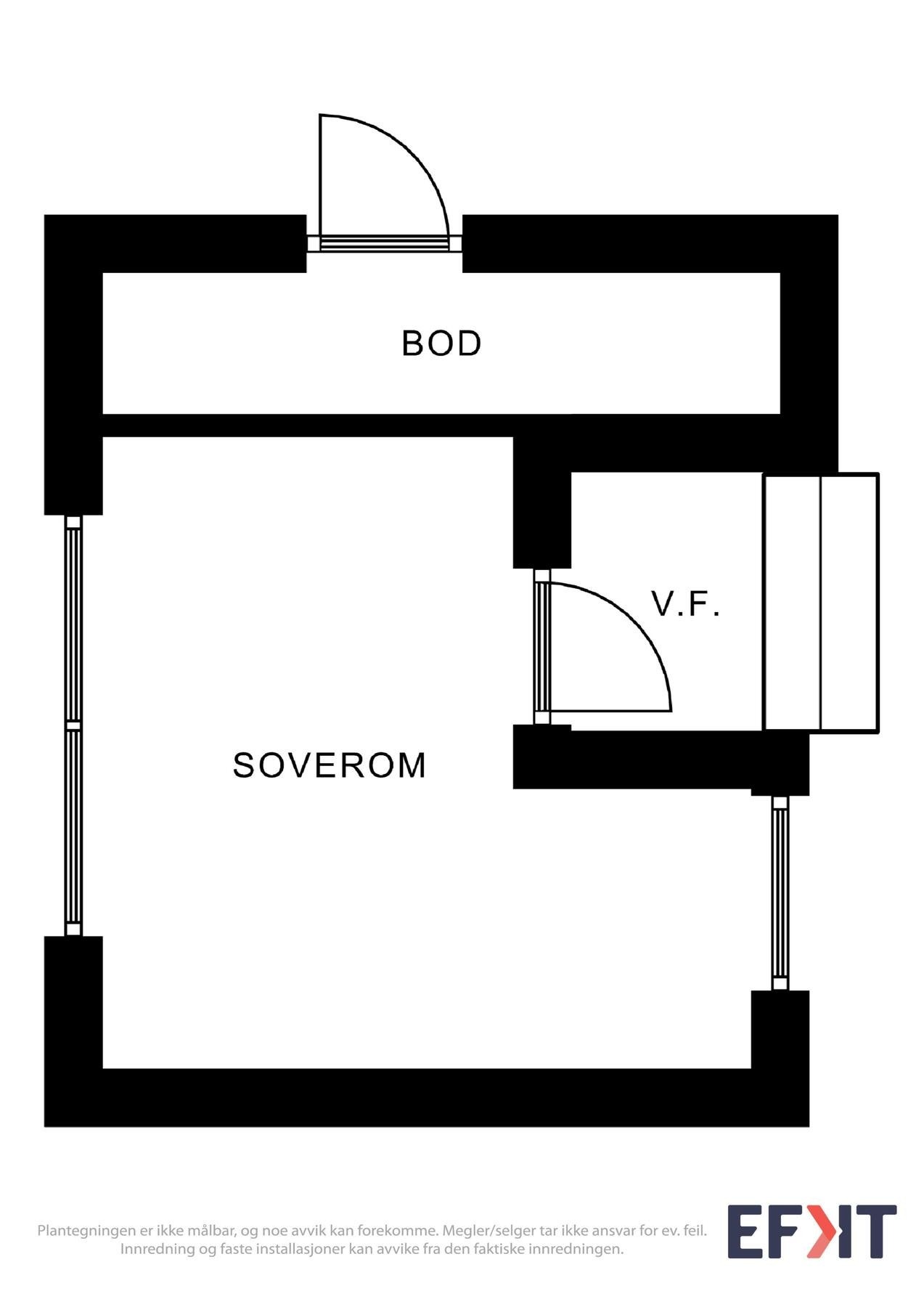 Uthus med innredet rom / hobbyrom og redskapsbod med utvendig adkomst Galleribilde