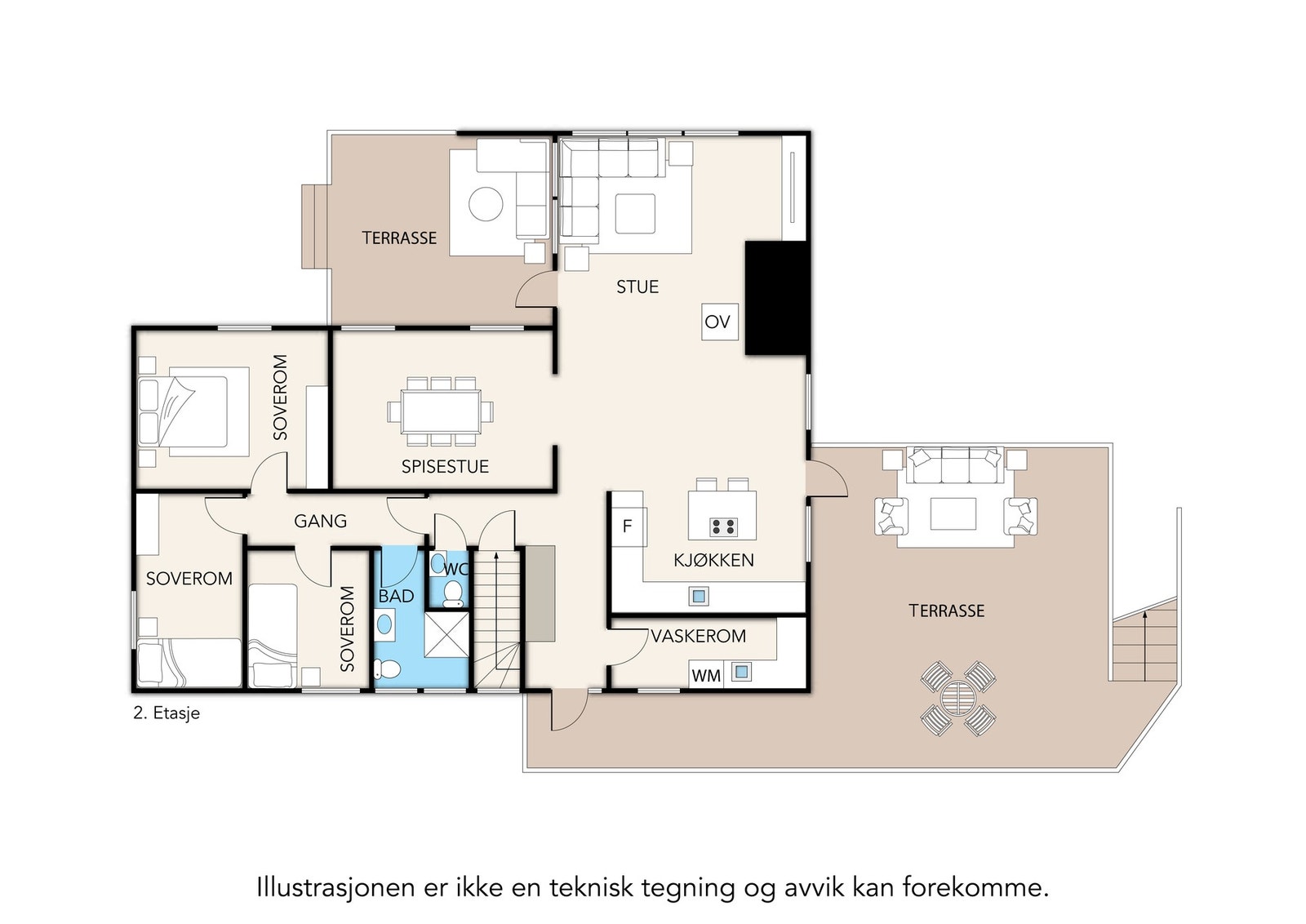 Plantegning av hovedetasjen. Galleribilde
