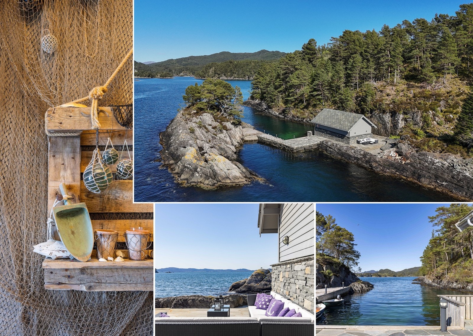 Stort naust med slipp. Bruke både til båt og til fest Galleribilde