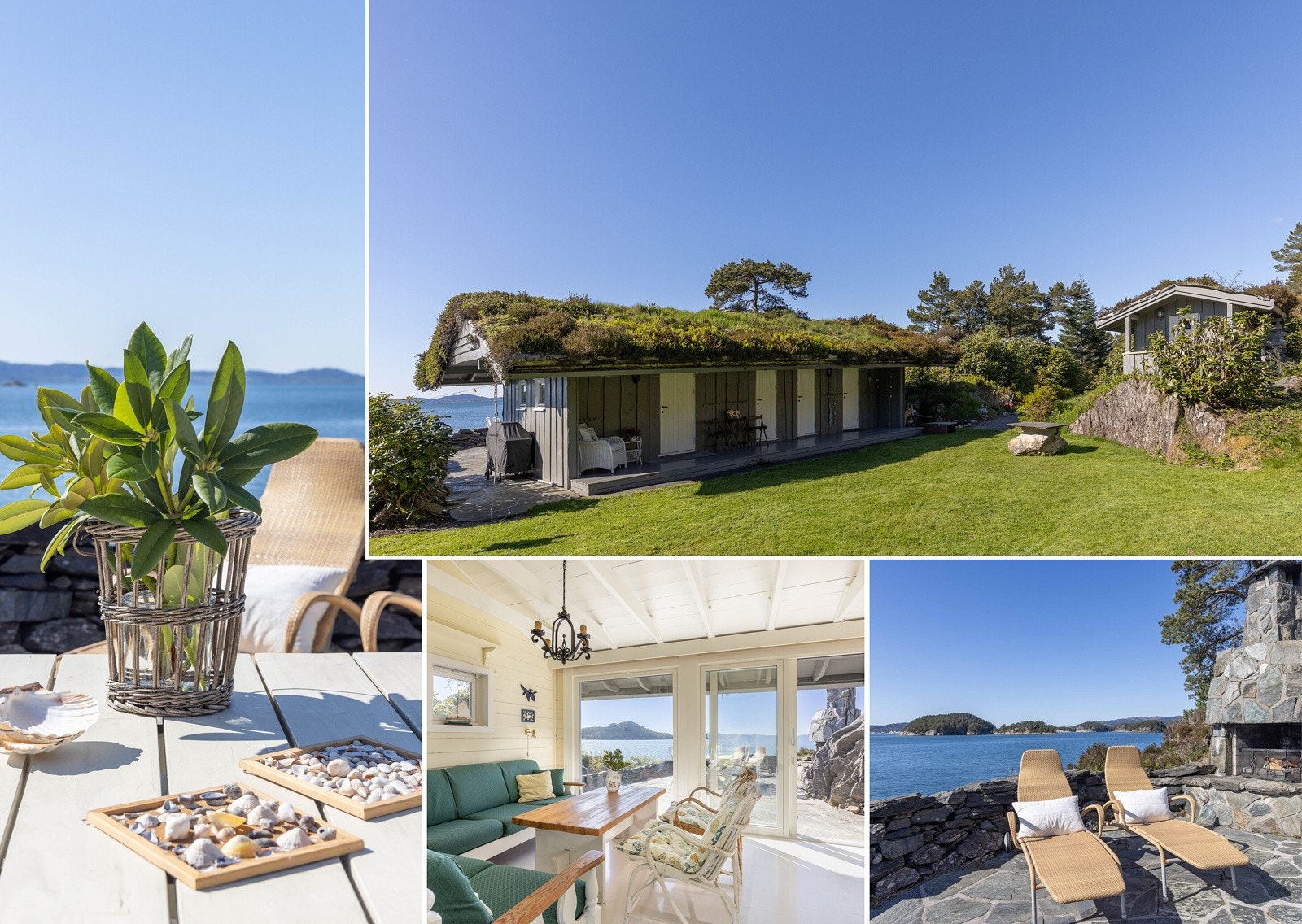 Vi går bort til annekset med to soverom, og stue med åpen kjøkkenløsning. Galleribilde