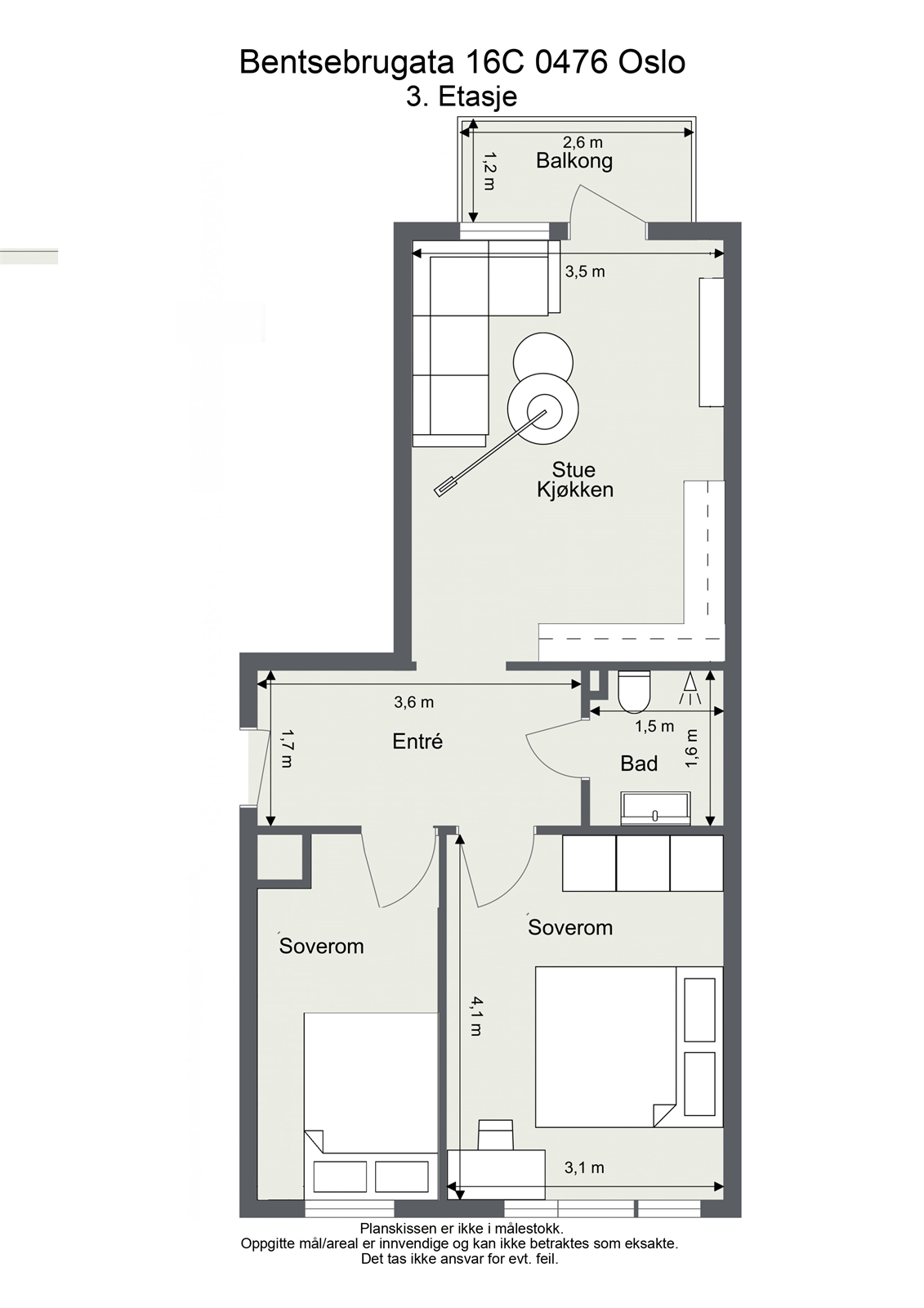 Alternativ planløsning - Det må undersøkes med styret for flytting av kjøkkenet ut i stuen. Galleribilde