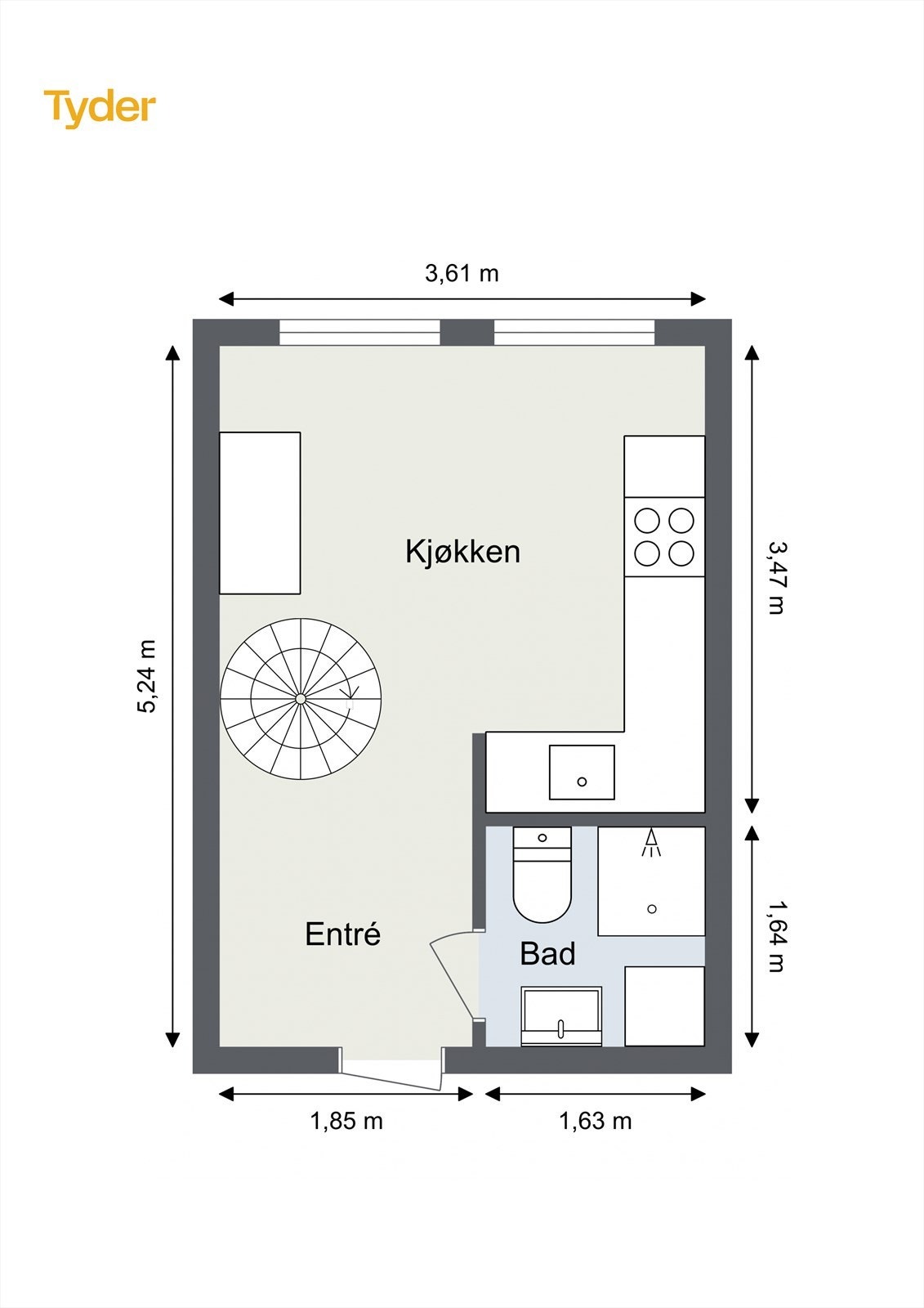 Plantegning 1.etasje Galleribilde