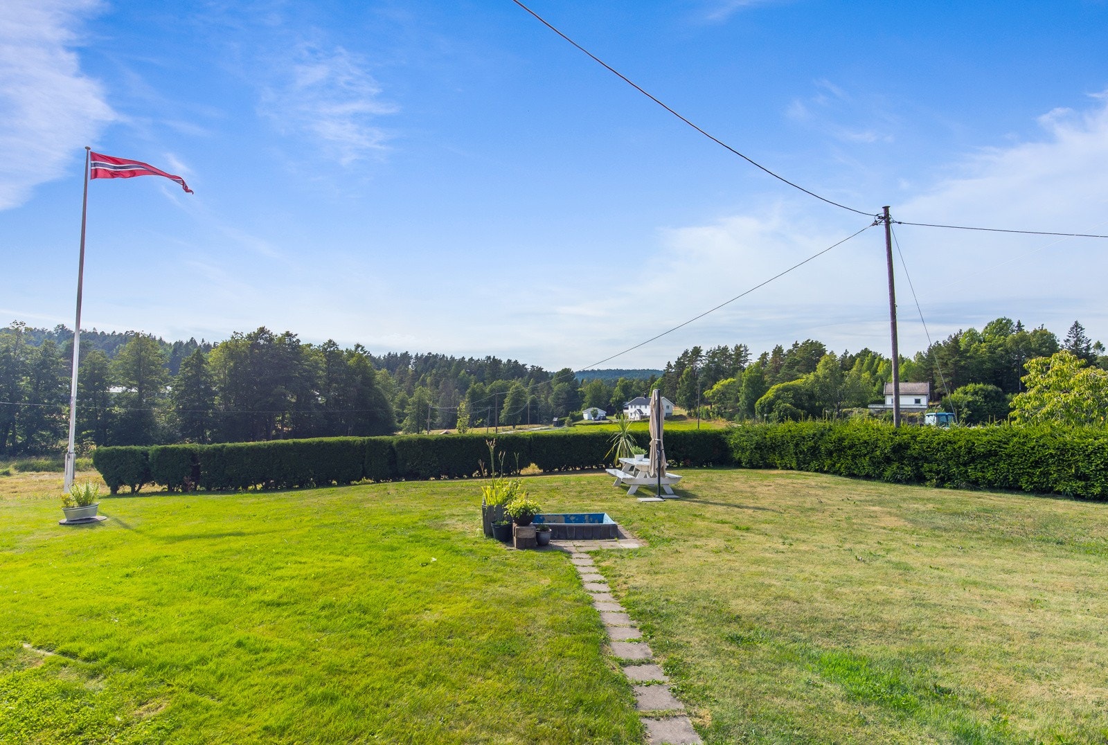 Vid utsikt og sol fra morgen til ca. kl. 22 midtsommers. Galleribilde