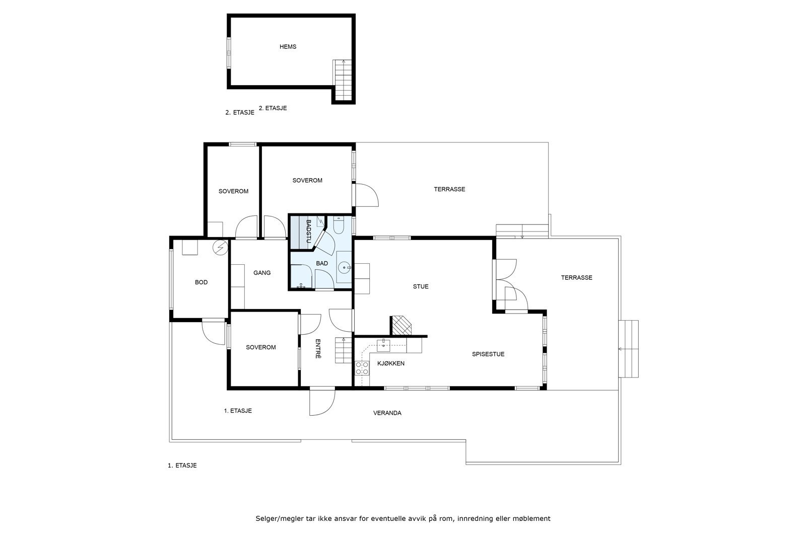 Plantegning 1 etg Galleribilde