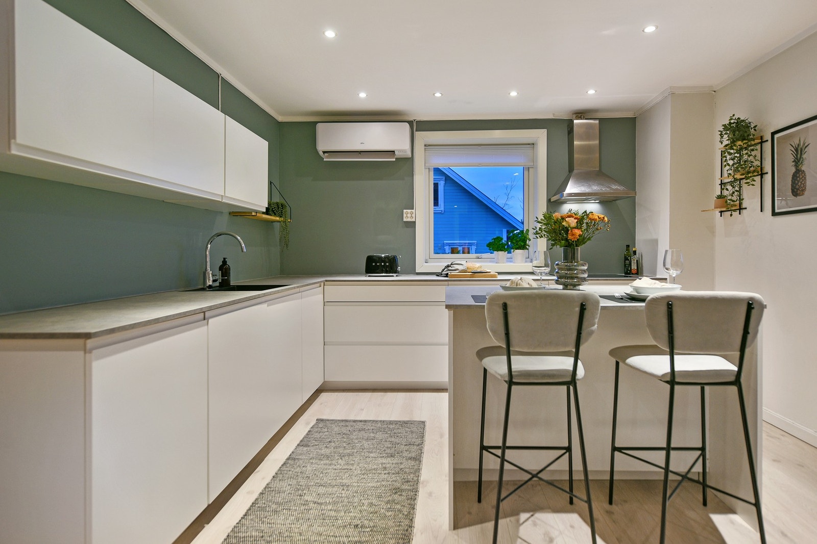 Downlights i himling Galleribilde