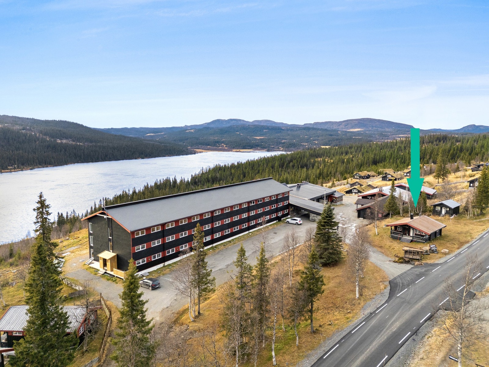 Her ser du hyttens beliggenhet. Galleribilde