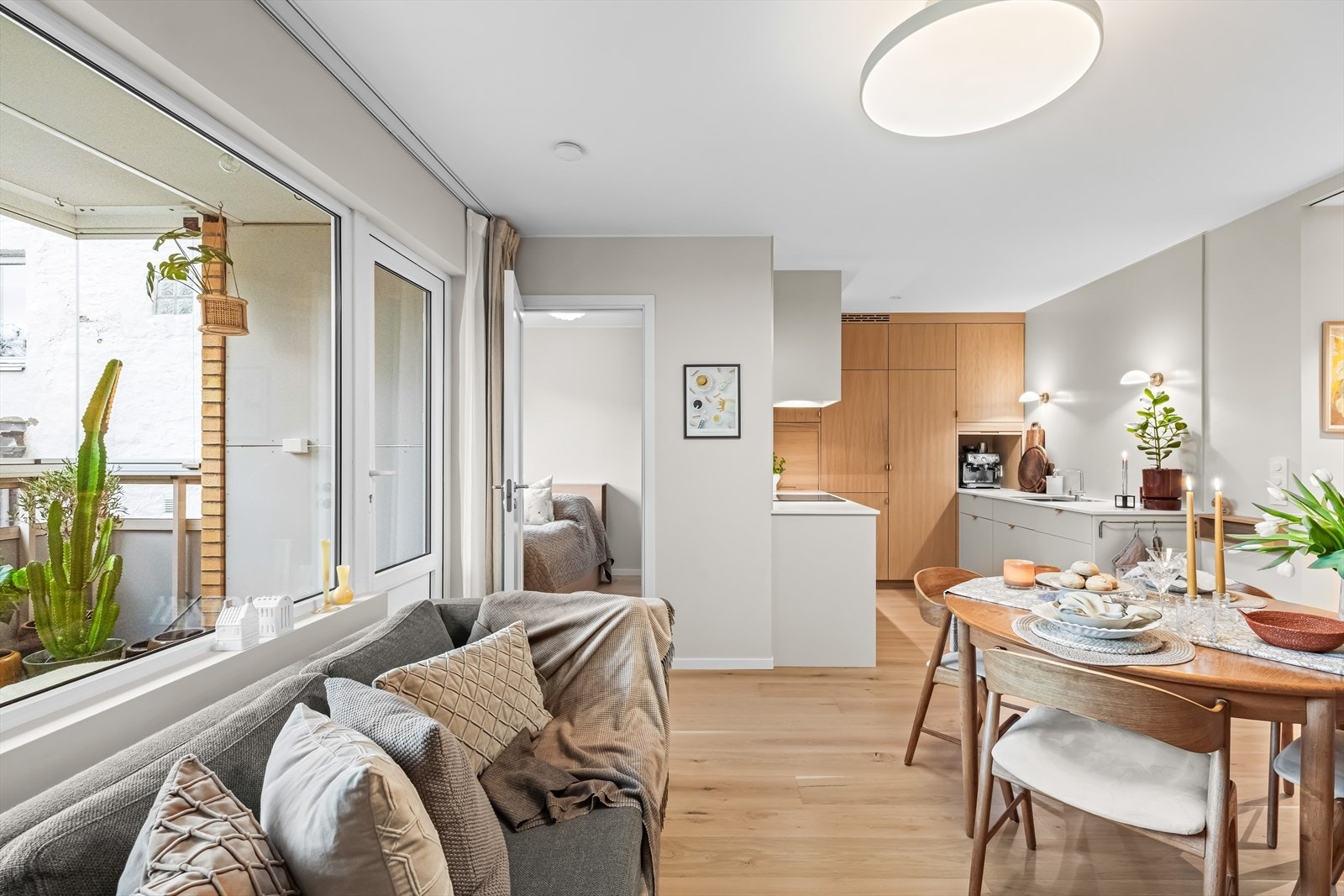 Fra stuen er det tilgang til boligens soverom Galleribilde