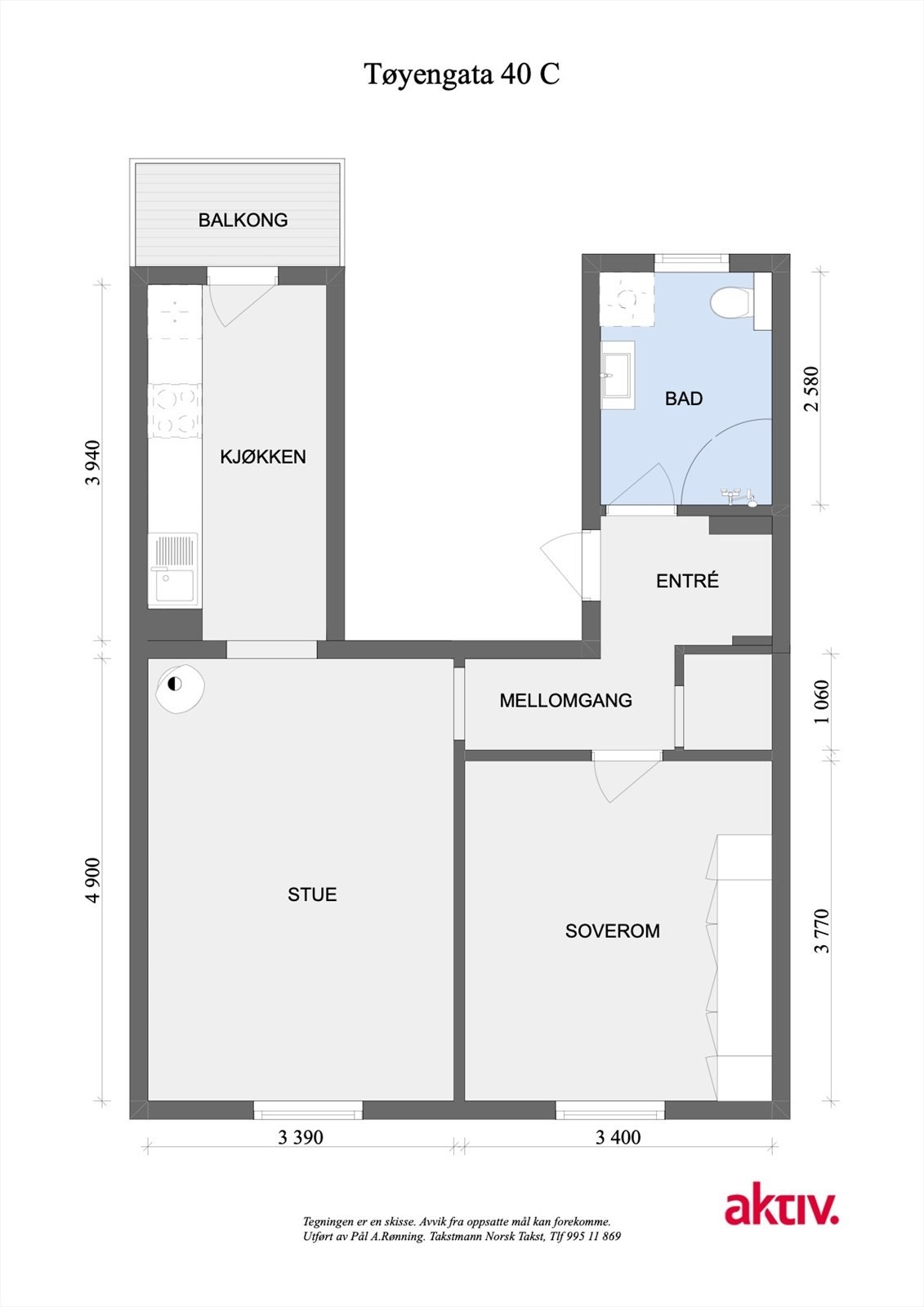 Planskisse. Leiligheten disponerer en kjellerbod og en loftsbod. Det er felles sykkelrom, barnevognskur, vaskeri, hobbyrom og selskapslokale med toalett og kjøkken og overnattingsmulighet. Galleribilde