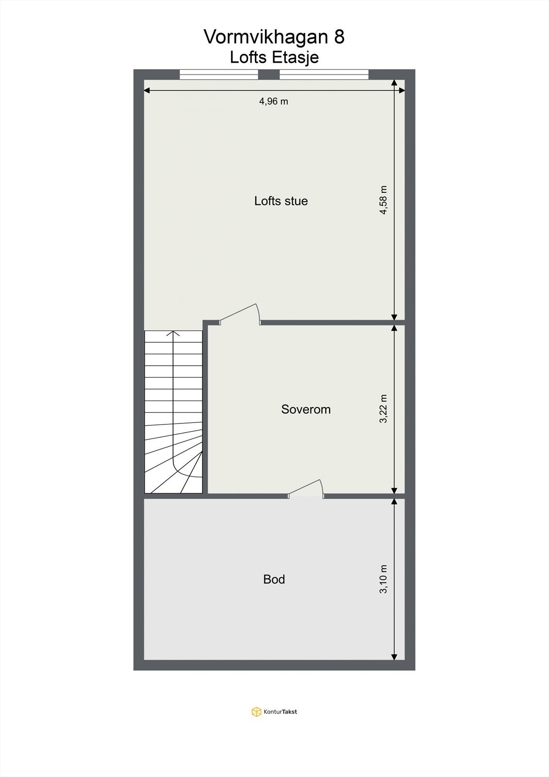 Plantegning loftsetasje. Galleribilde