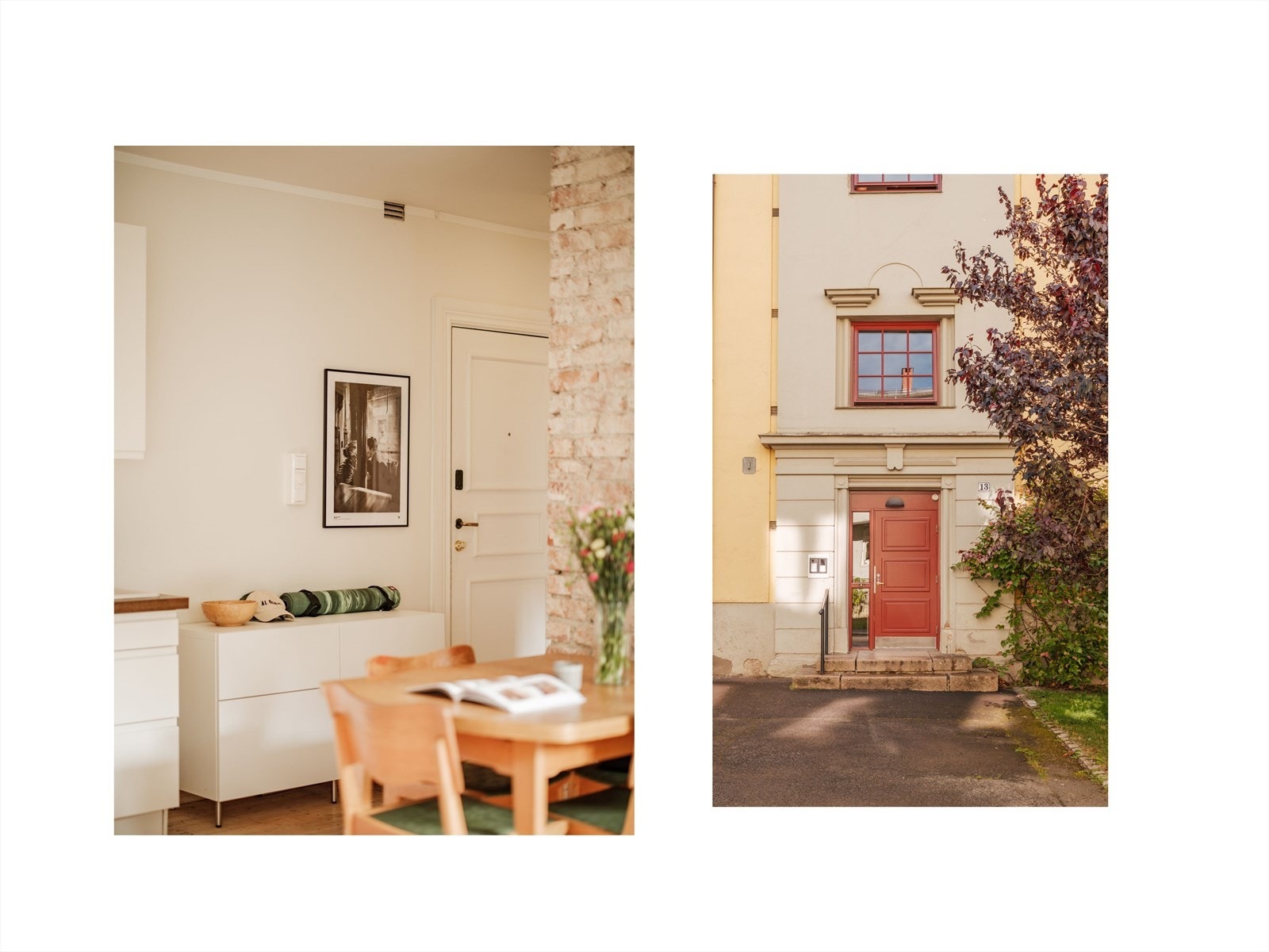 Enkel adkomst til boligen da den ligger i en skjermet 1. etasje, med alle vinduer mot lukket bakgård. Galleribilde