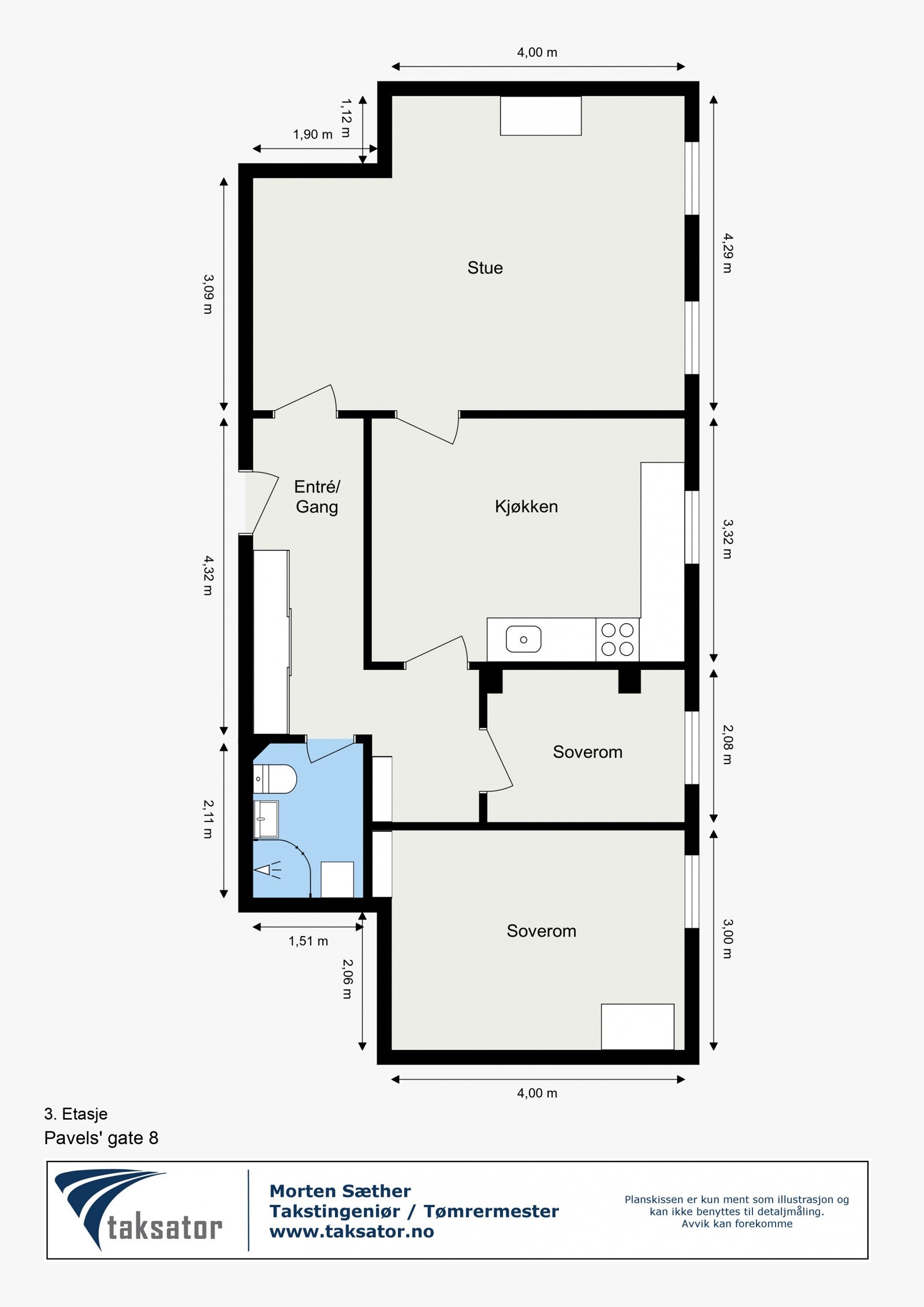 Plantegning - 3. etasje Galleribilde
