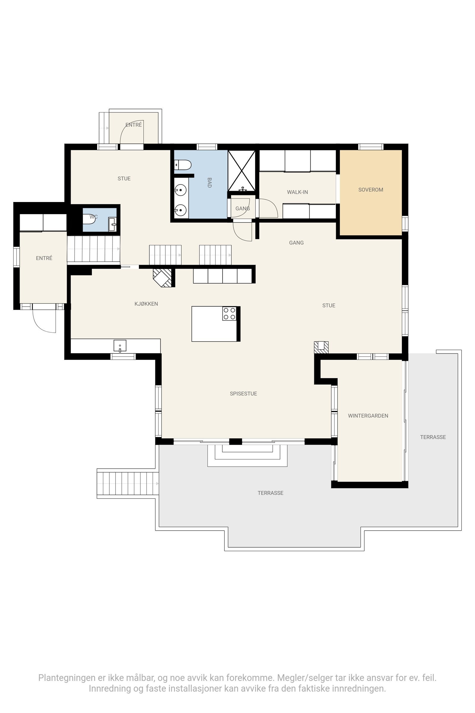 Plantegning 1. etasje Galleribilde