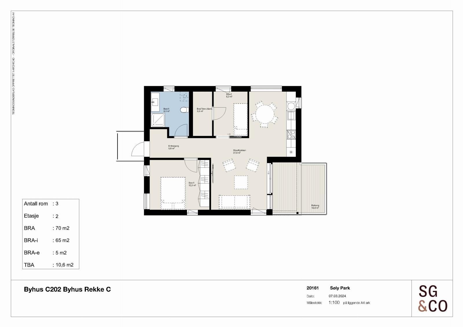 God planløsning med alt du trenger på ett plan. Galleribilde