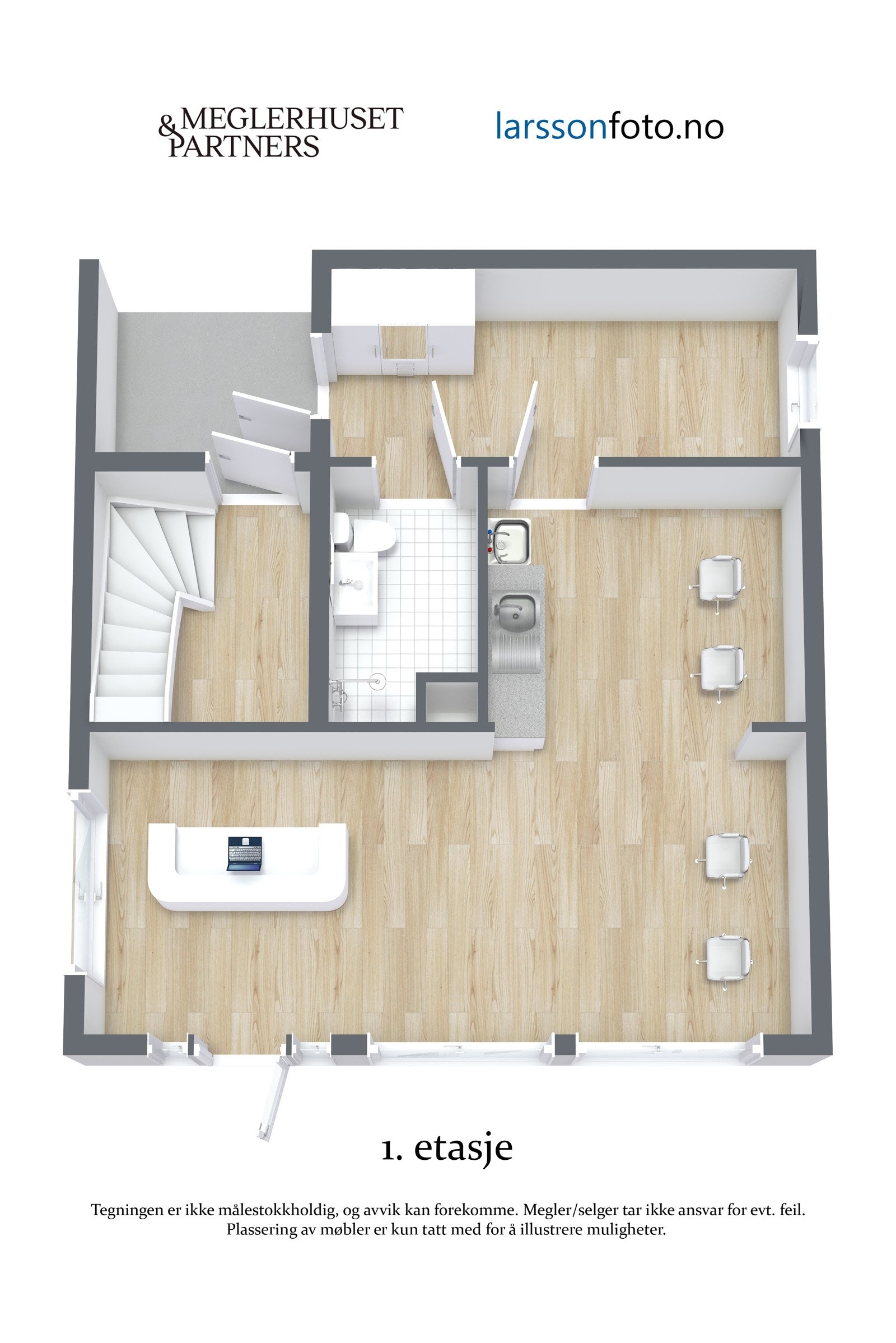 Plantegning 1. etg. Galleribilde