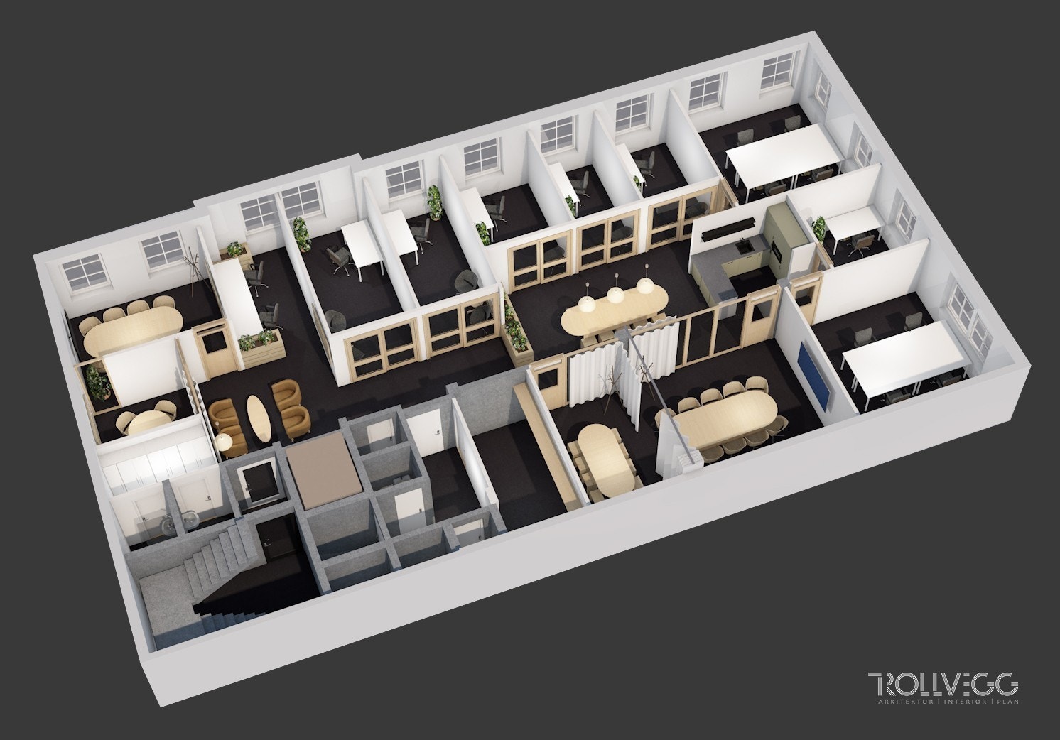 3D format av dagens planløsning Galleribilde