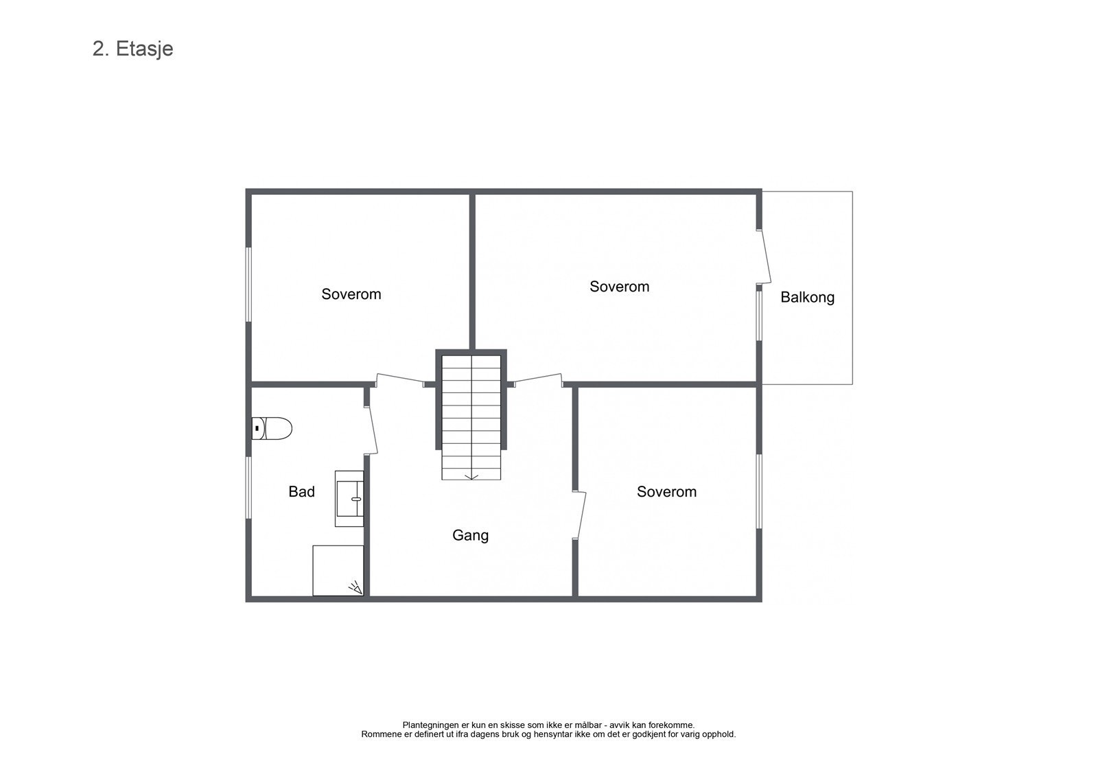 Plantegning for 2. etg Galleribilde