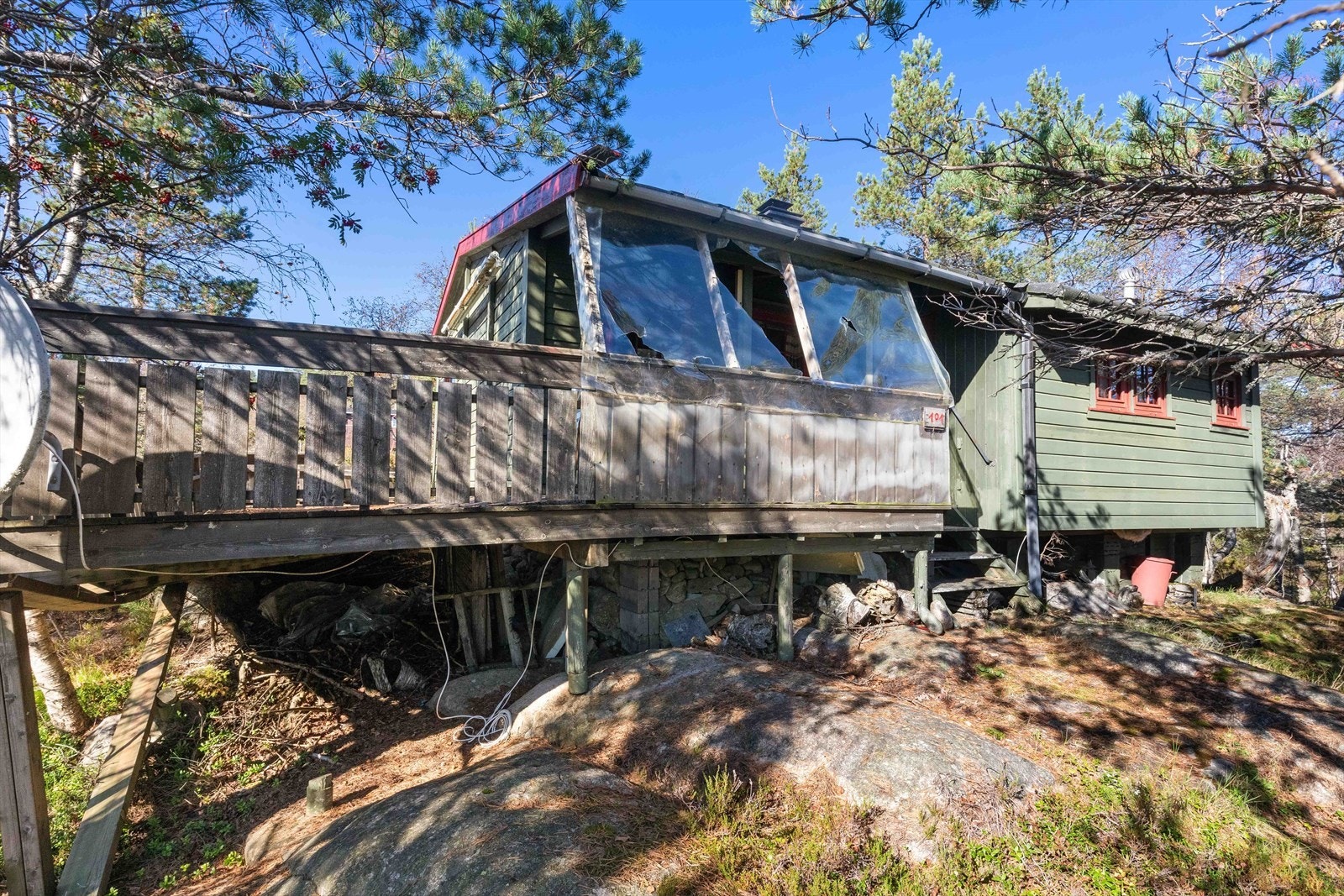 Hytten ligger helt for seg selv, med ingen innsyn fra naboer. Galleribilde