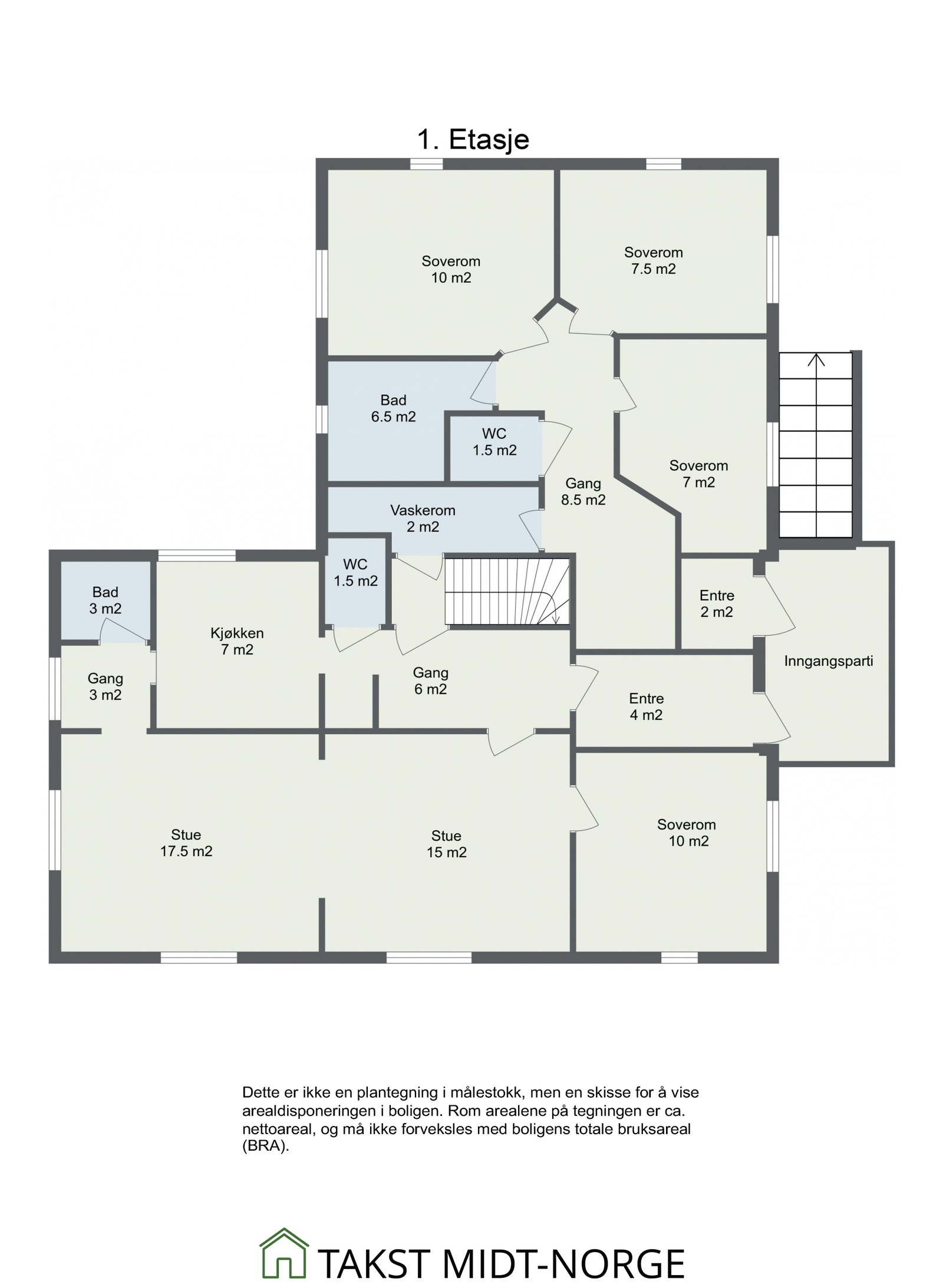 Planskisse 1 etasje. Galleribilde