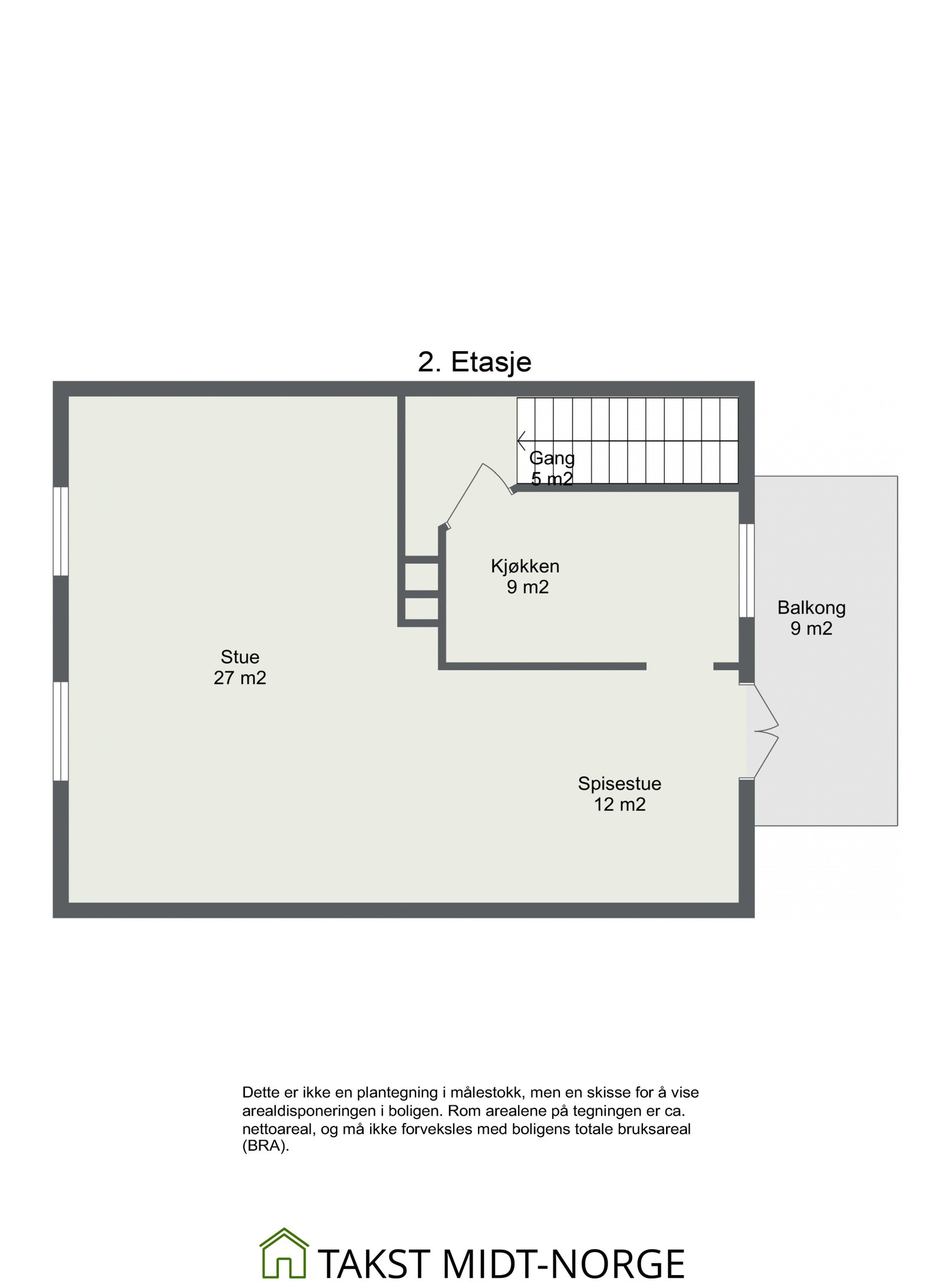 Planskisse 2 etasje. Galleribilde