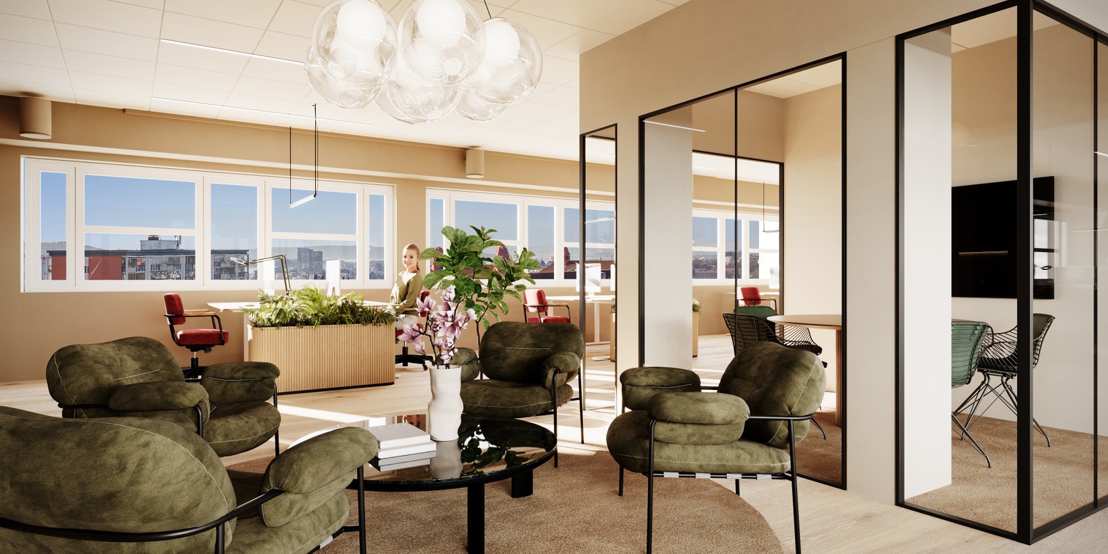 Illustrasjon (potensiell løsning kontor) Galleribilde