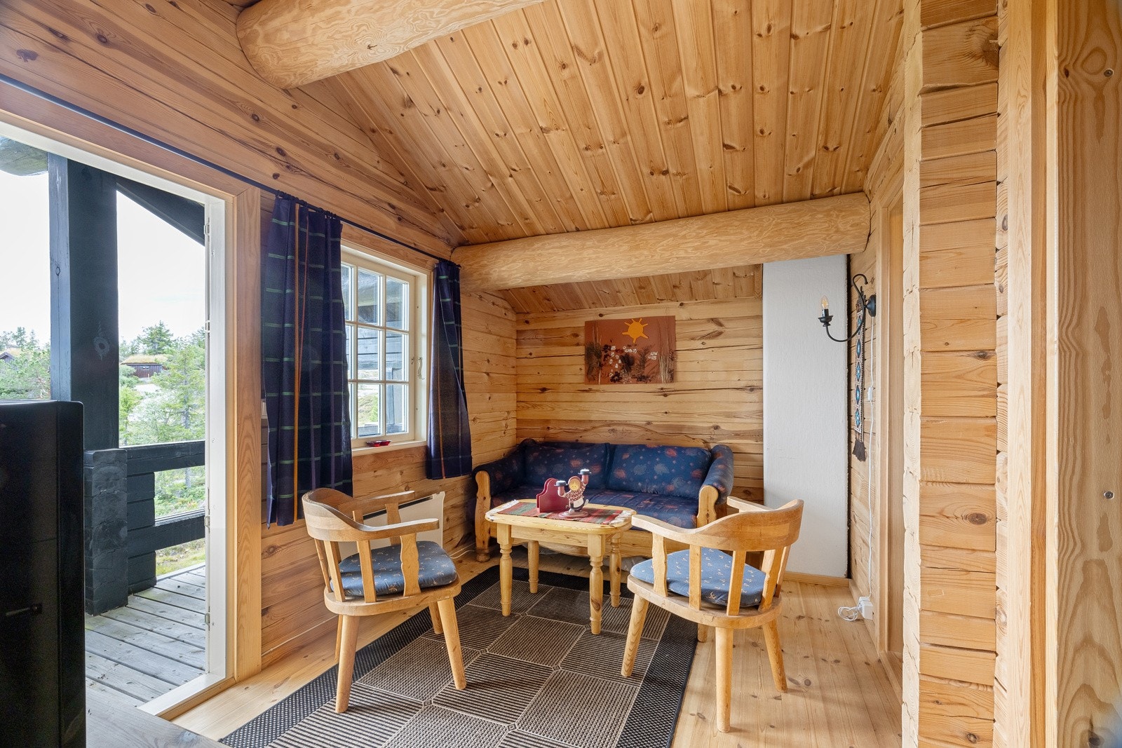 Fra stuen er det direkte utgang til balkongen. Galleribilde