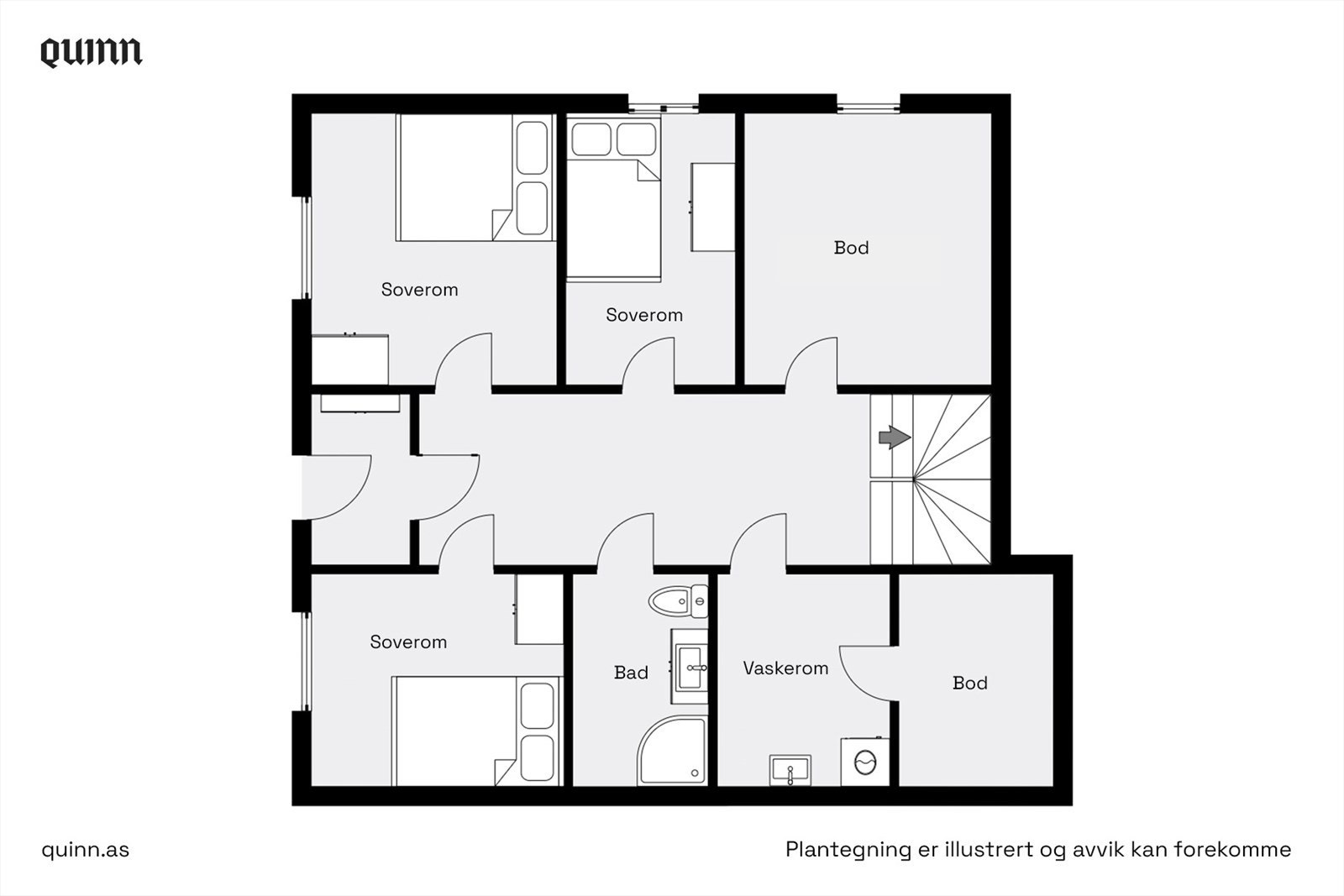 Alternativ planskisse | Underetasjen hadde opprinnelig tre soverom Galleribilde