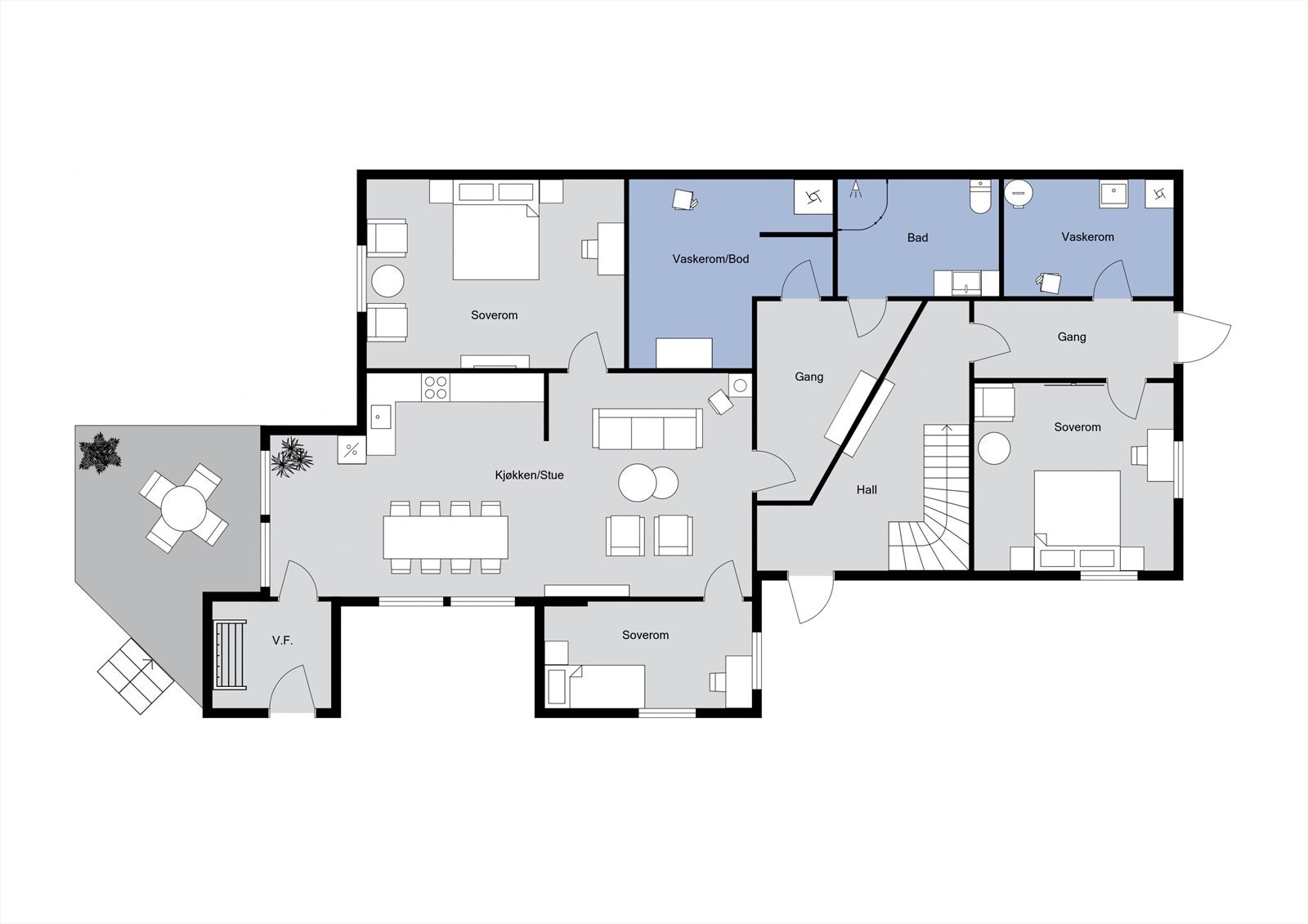 Planløsning underetasje Galleribilde