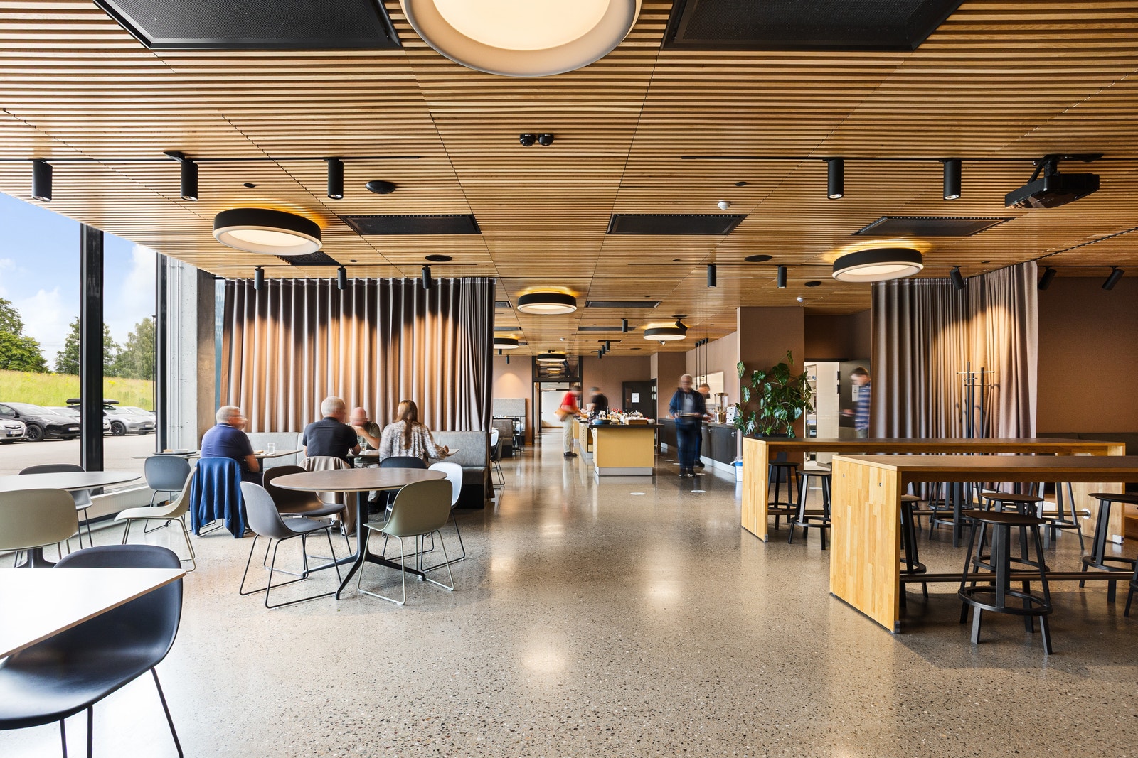 Det er felles kantine på eiendommen Galleribilde