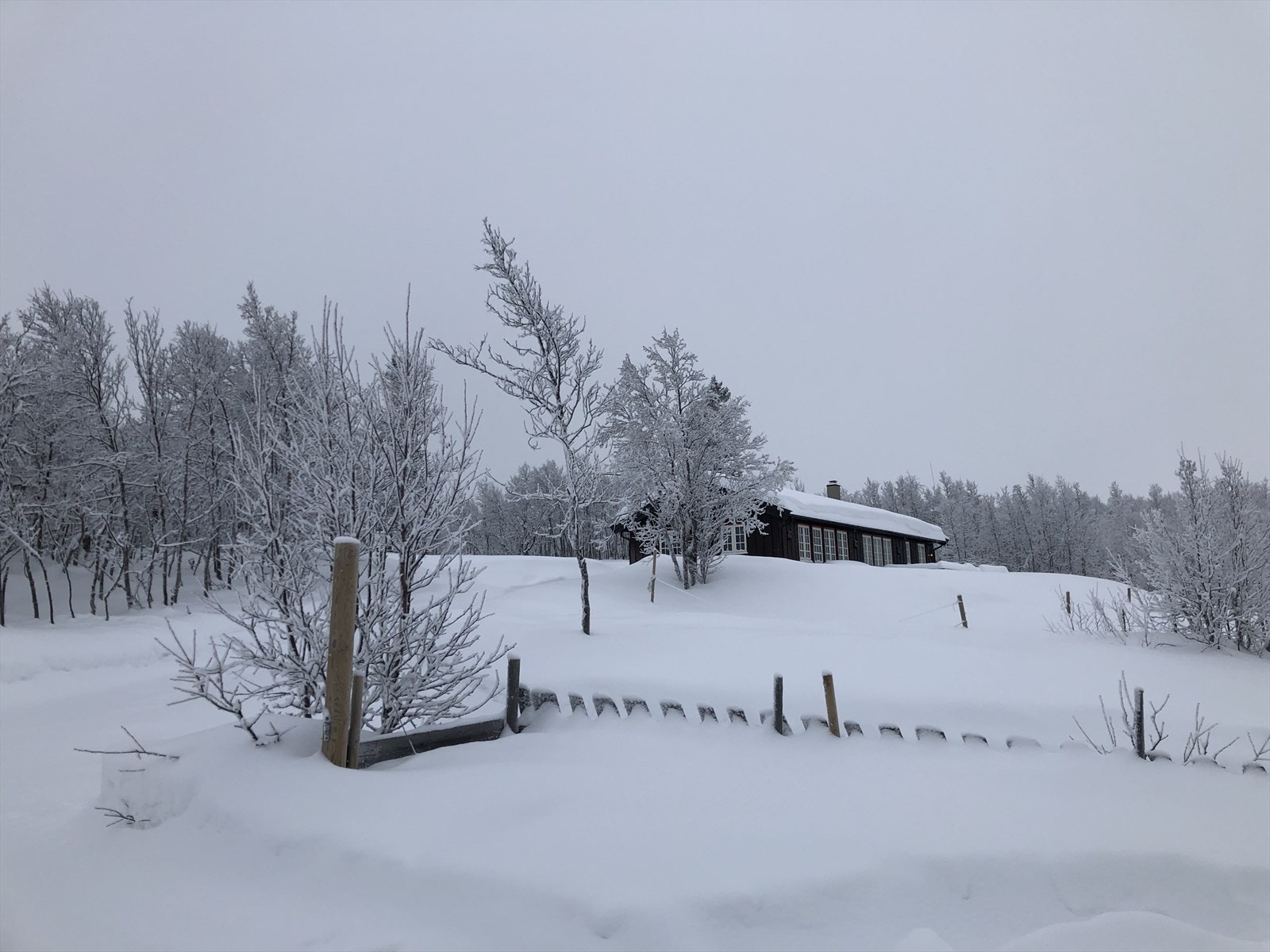 Selgers eget vinterbilde av eiendommen. Galleribilde