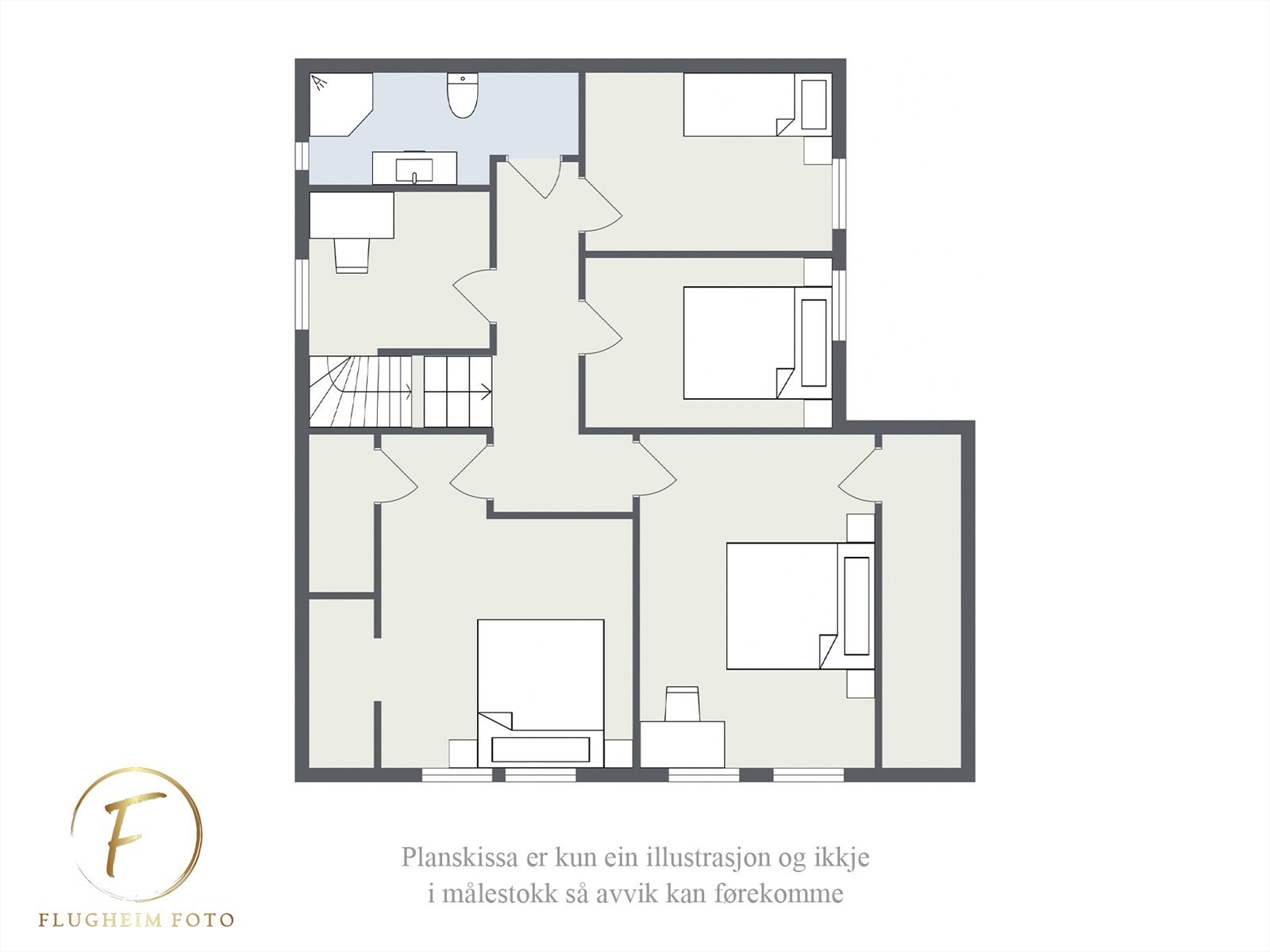 Planteikning 2. etasje. Galleribilde