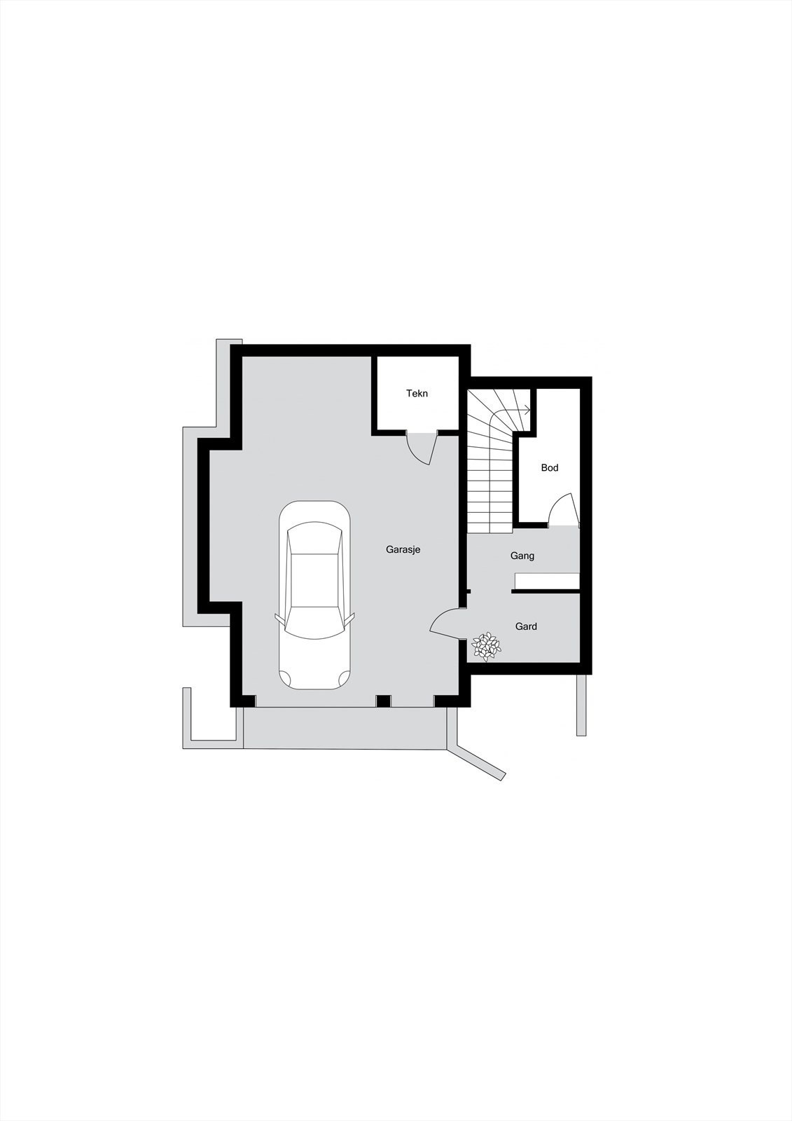 Plantegning - Underetasjen Galleribilde