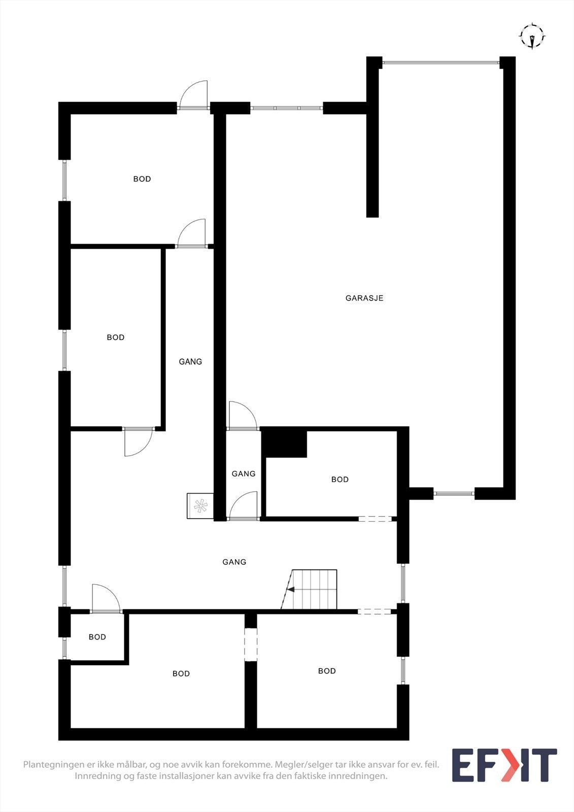 Plantegning u.etg. Galleribilde