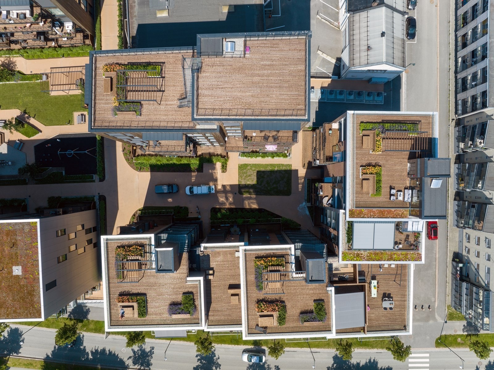 Oversikt over takterrassene Galleribilde