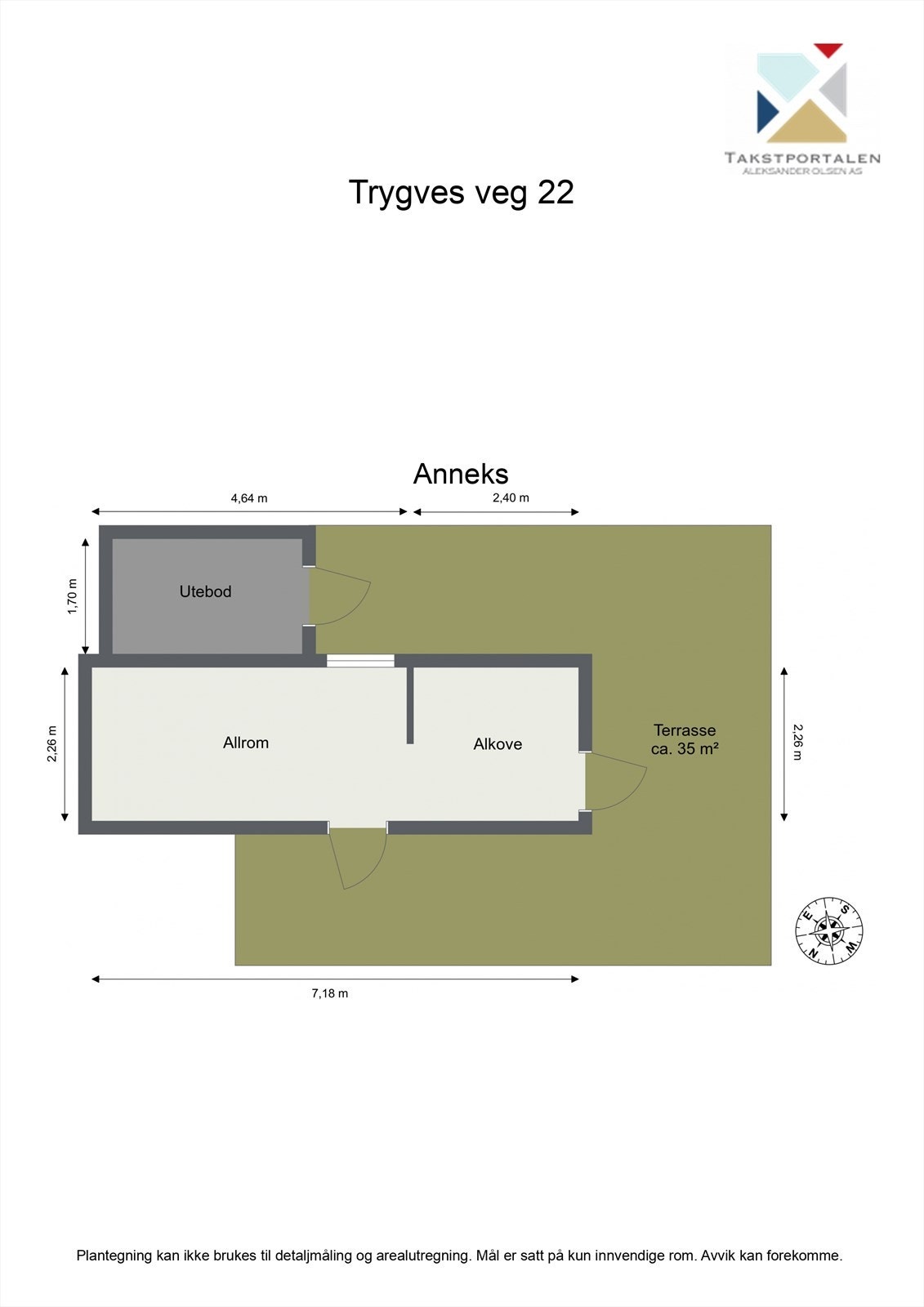 Plantegning anneks. Galleribilde