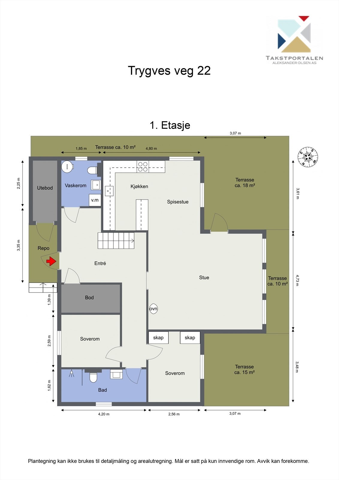 Plantegning 1. etasje Galleribilde