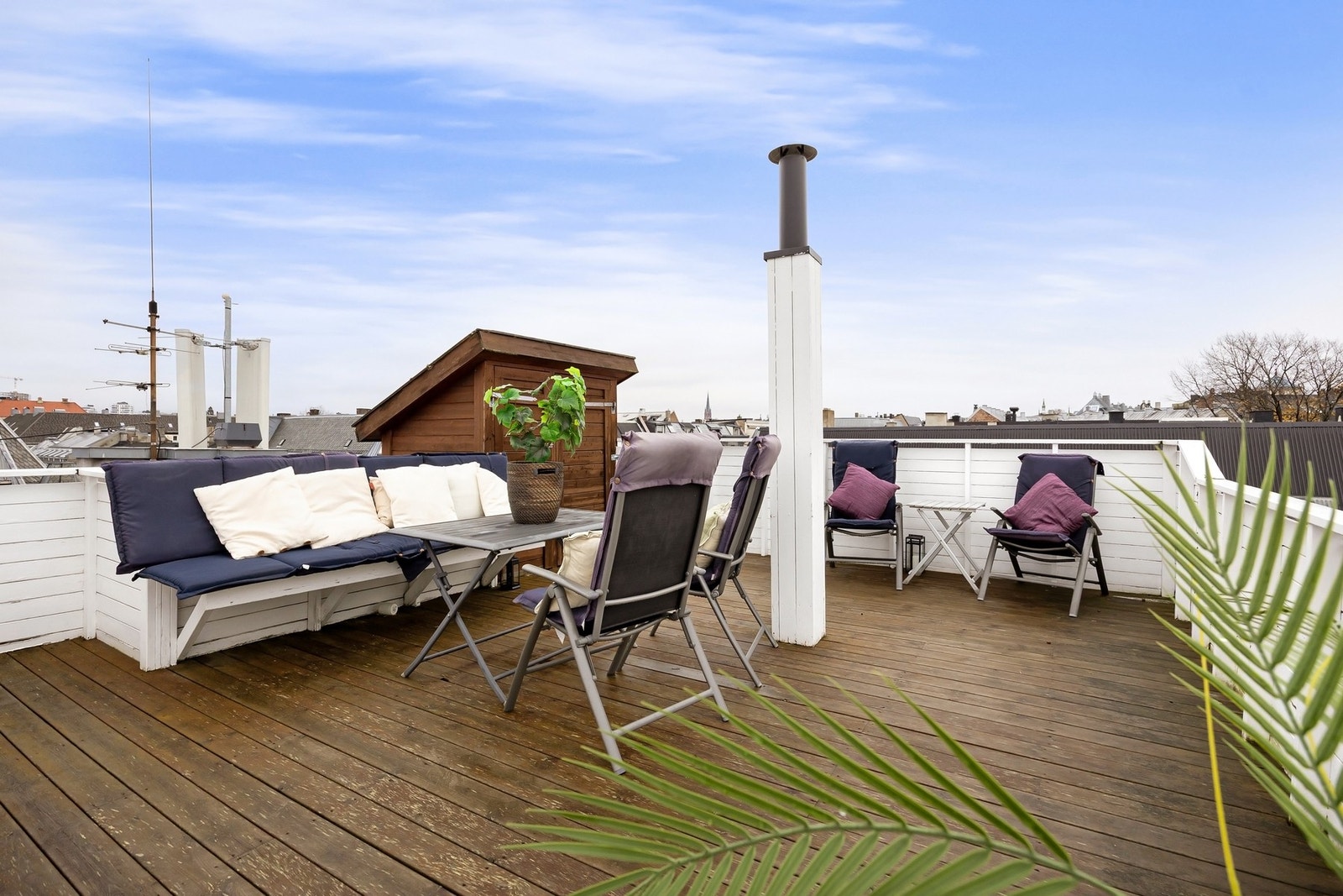 Felles takterrasse med sol hele dagen Galleribilde