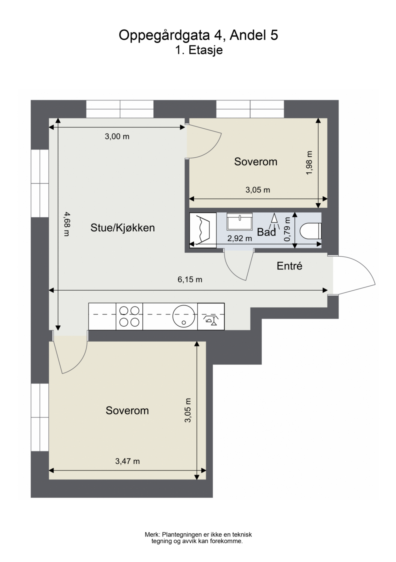 Plantegning. Skissen er ikke målbar og avvik kan forekomme. Galleribilde