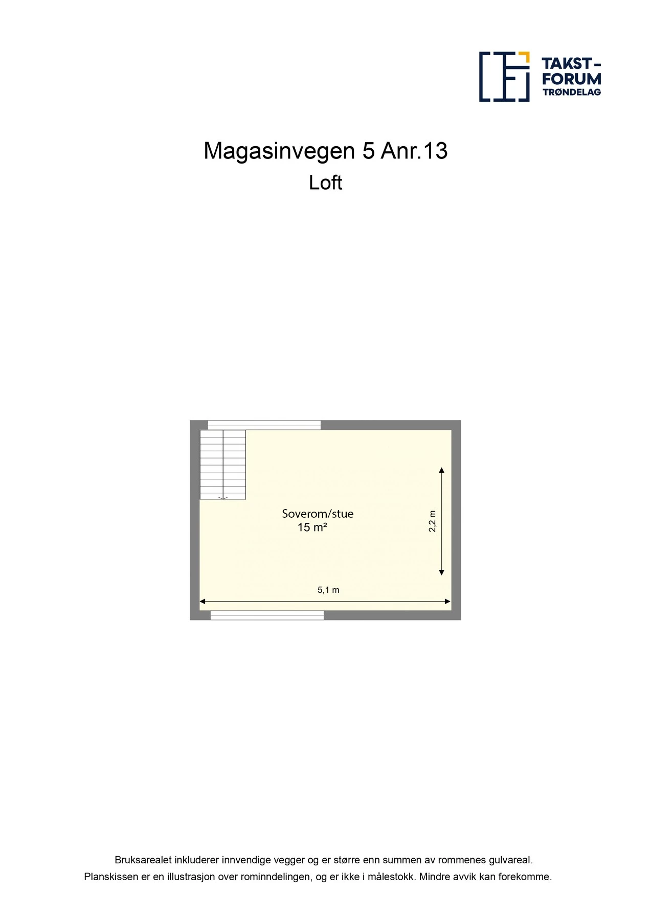 Planskisse loft. Galleribilde