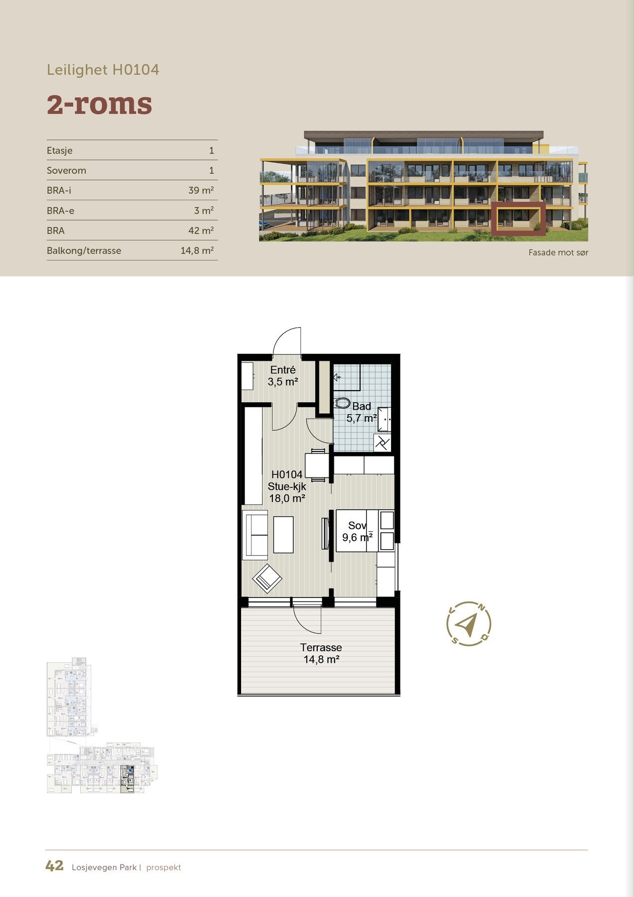 Praktisk planløsning for optimal utnyttelse av arealet Galleribilde