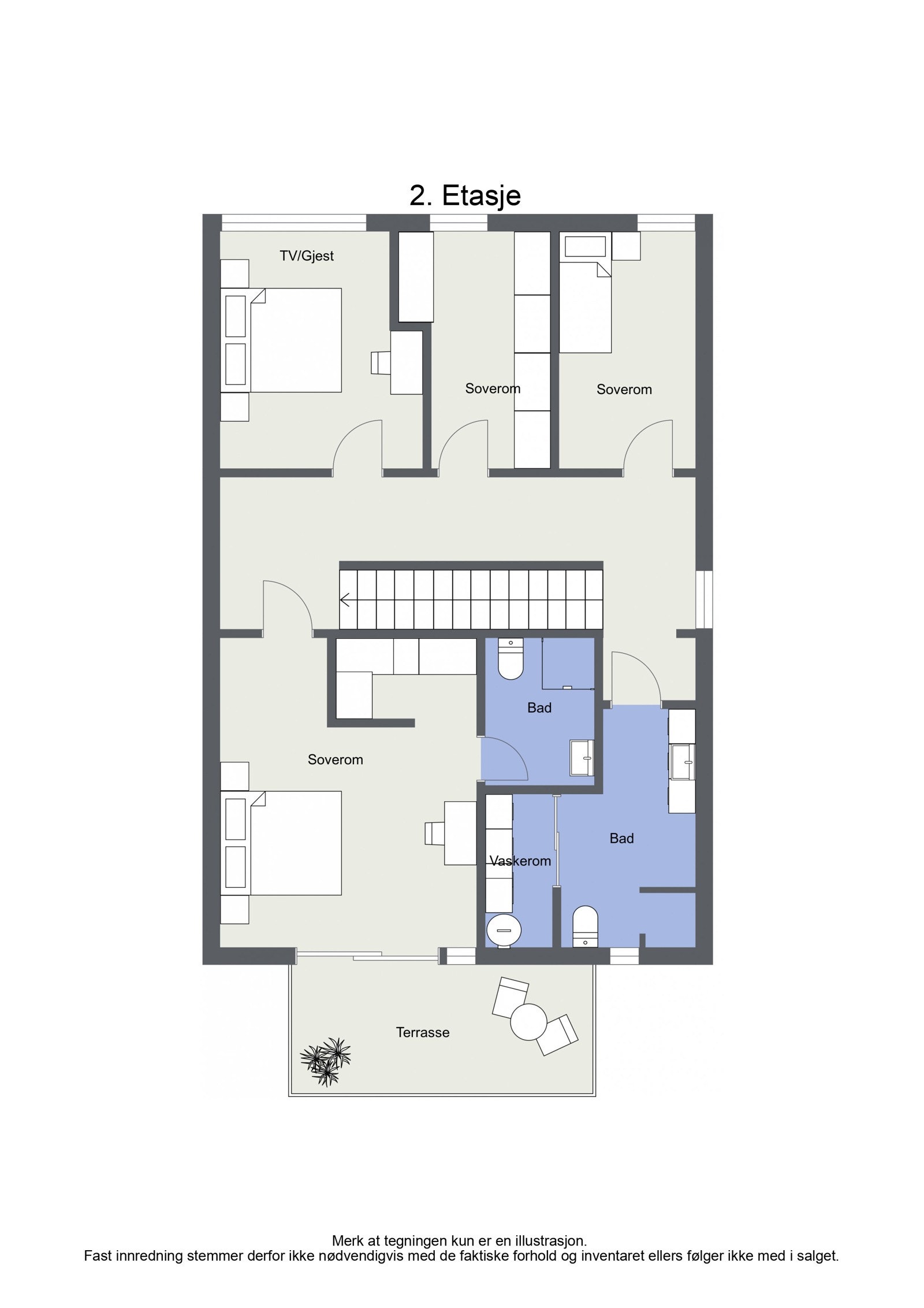 Floorplan letterhead - Kanalveien 11A - 1. Etasje - 2D Floor Plan Galleribilde