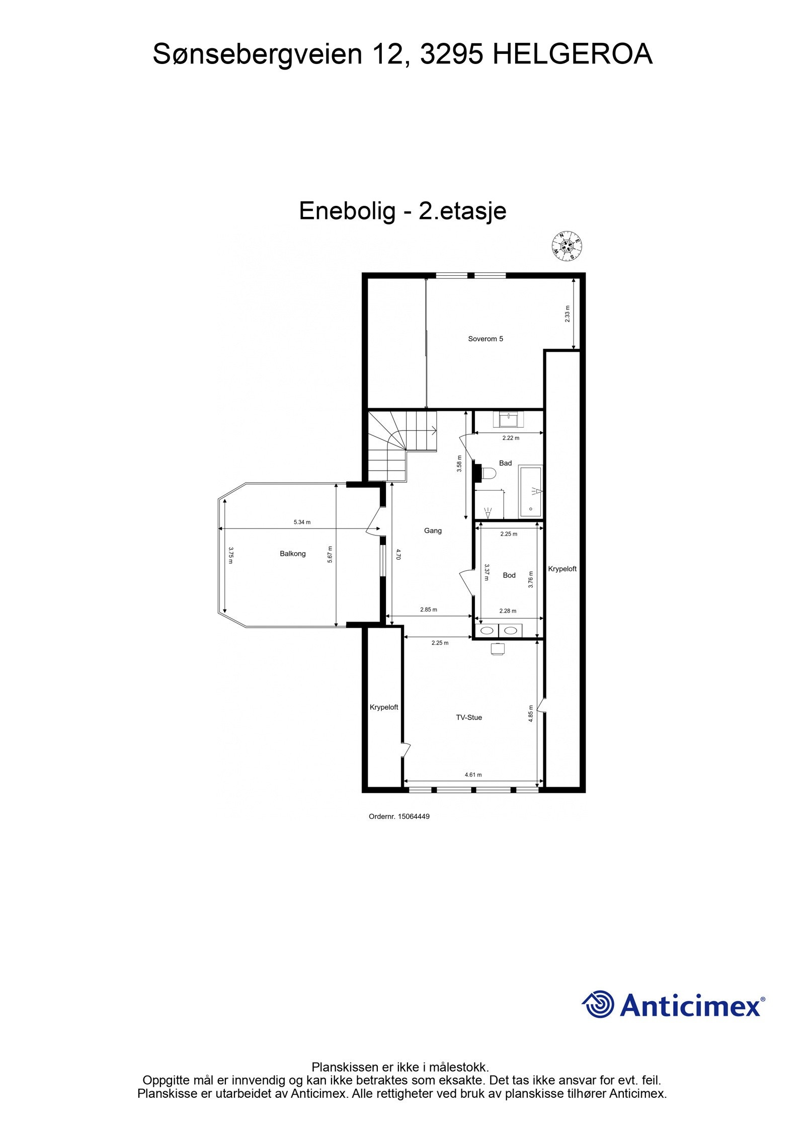 Plantegning 2 etasje. Galleribilde