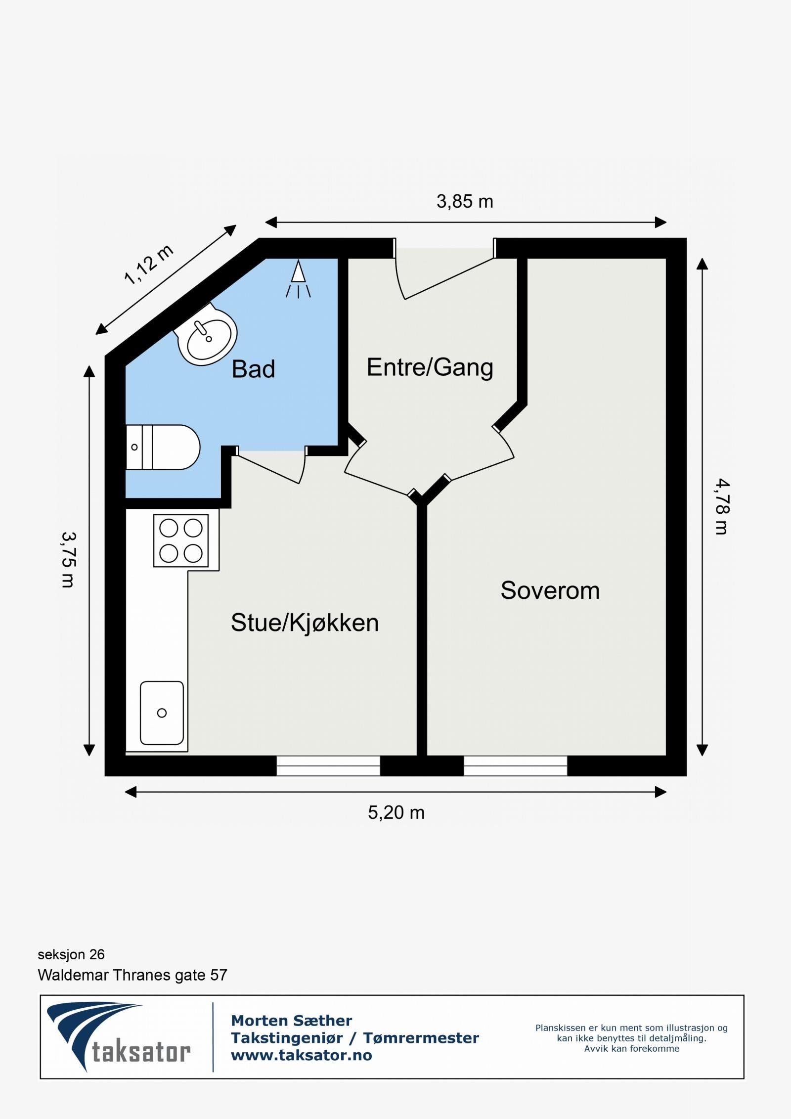 Plantegning - Leilighet 201 Galleribilde