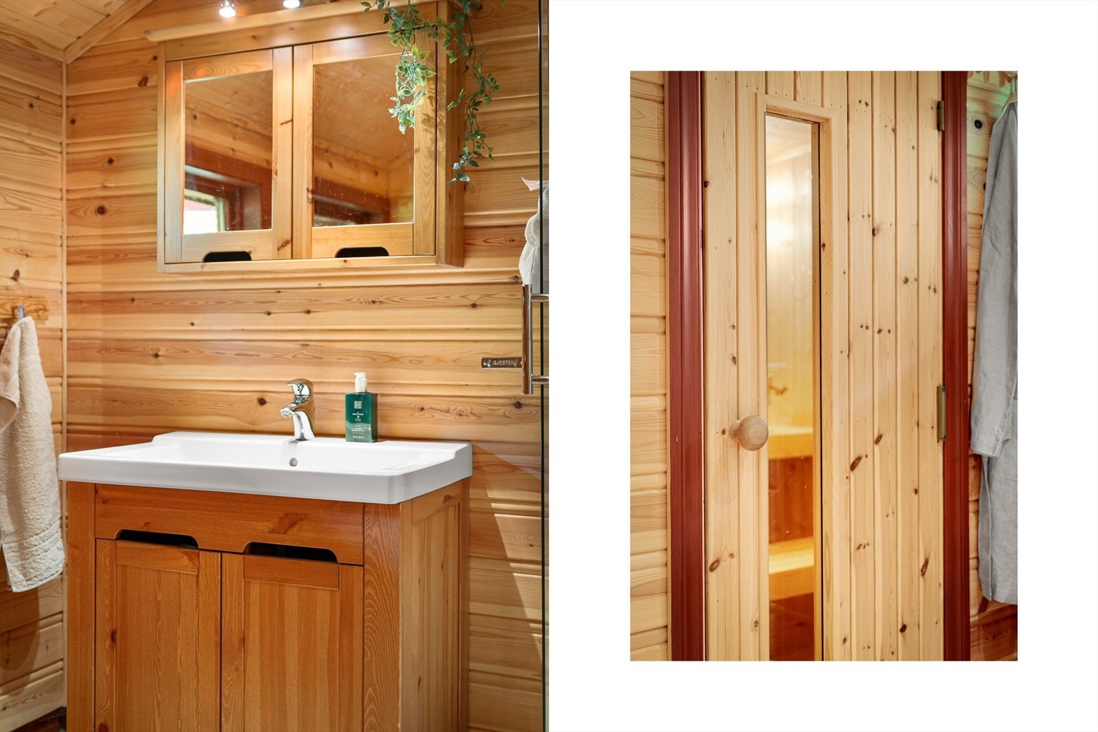 - Badet er innredet med toalett, dusjkabinett og innredning med servant - Galleribilde