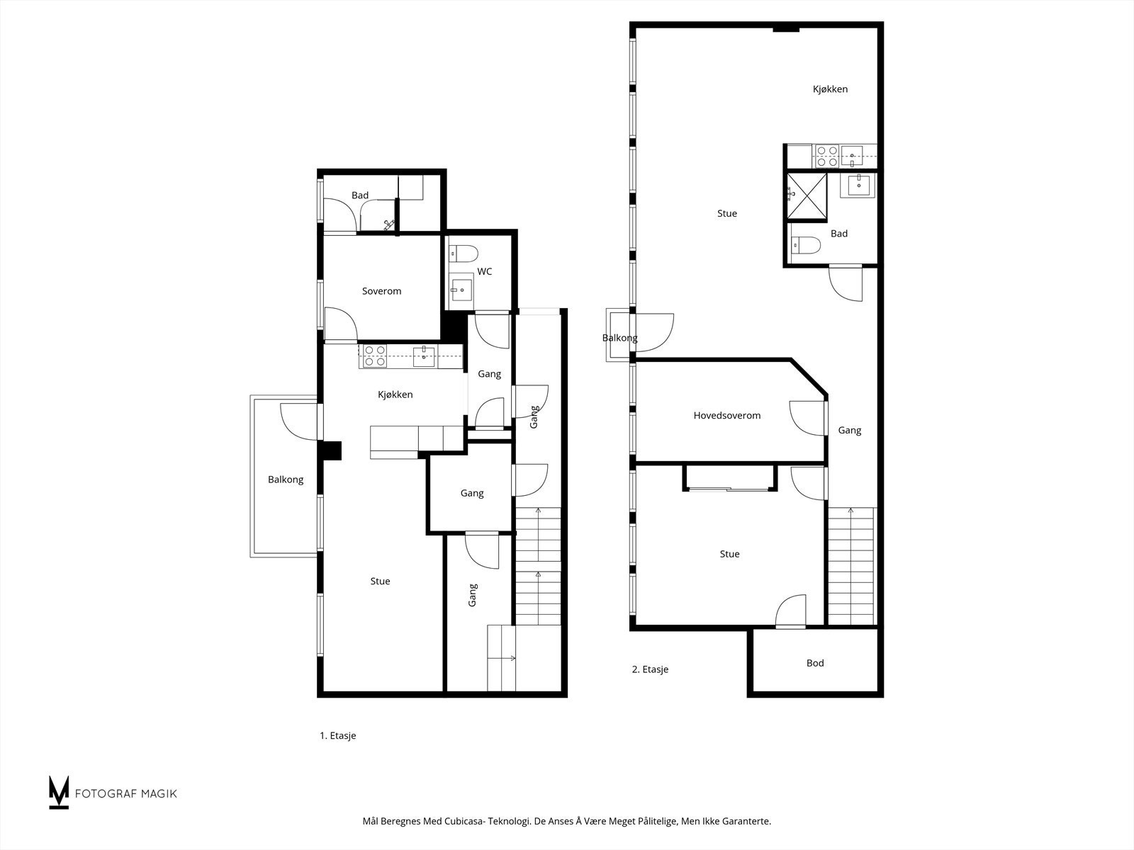 Plantegning 2. og 3. etasje Galleribilde