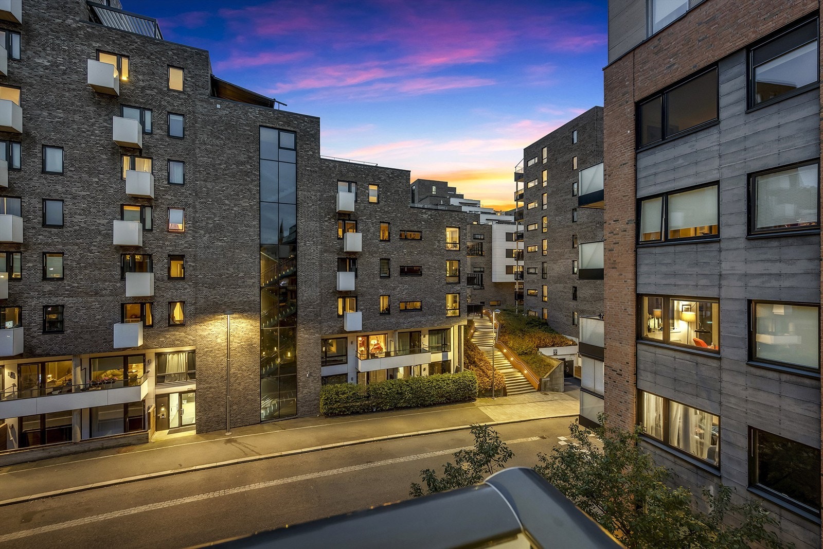 Utsyn fra balkongen Galleribilde