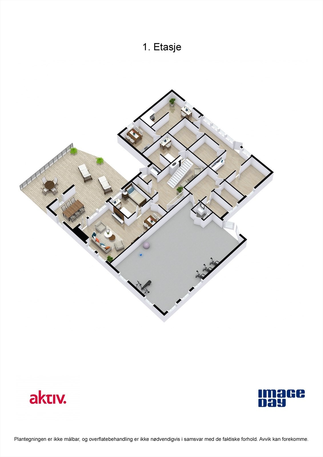 Plantegning 1. etasje. Galleribilde