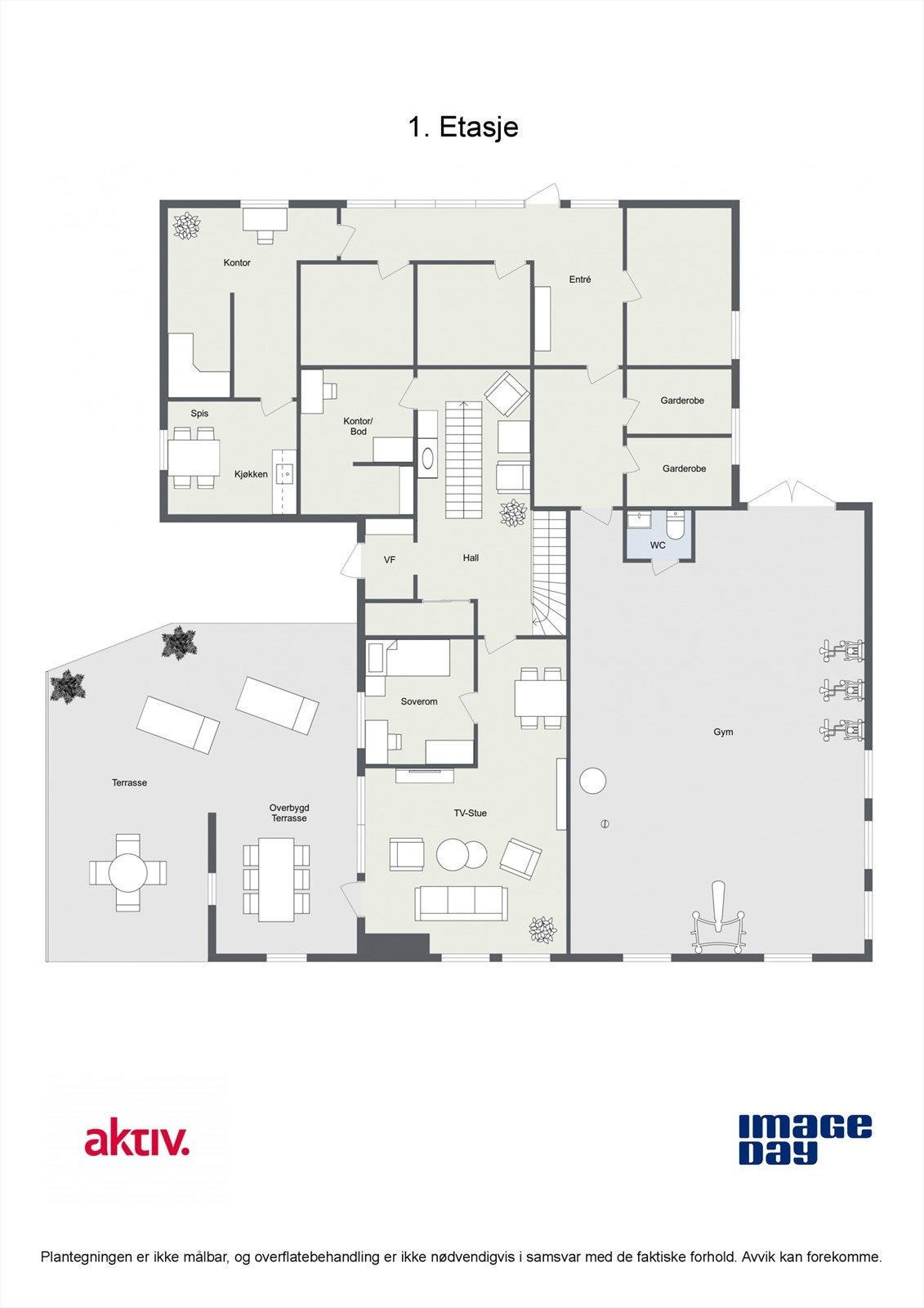 Plantegning 1. etasje. Galleribilde