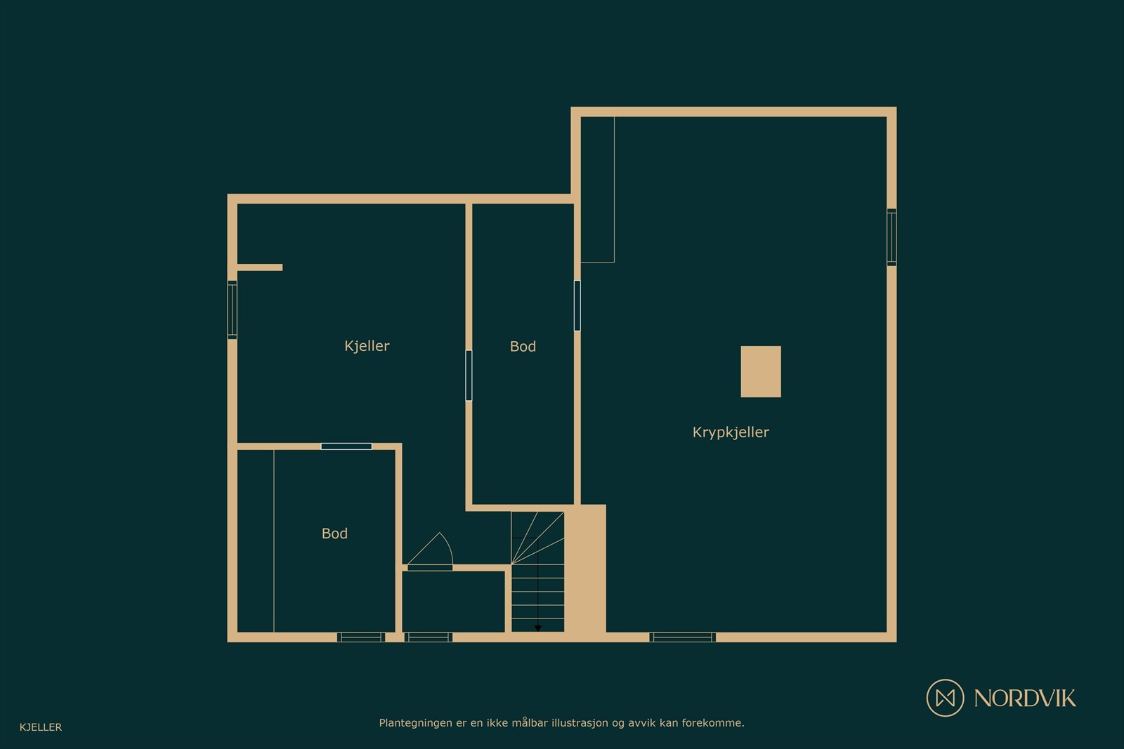 Plantegning kjeller Galleribilde