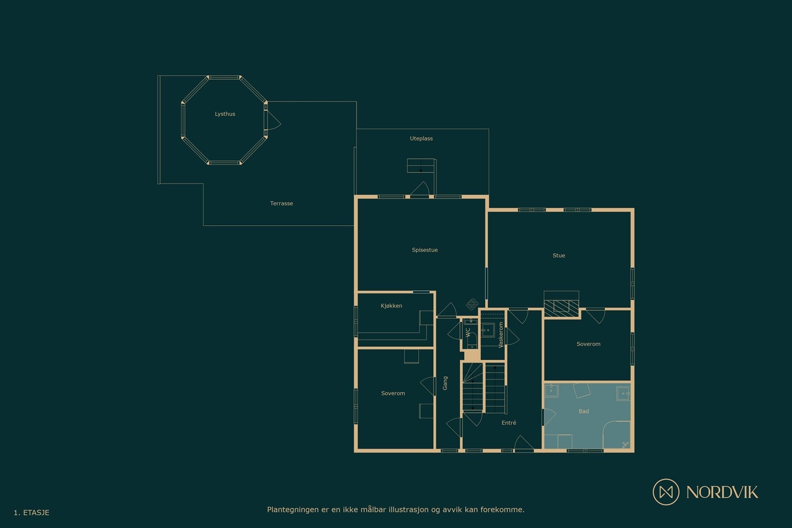 Plantegning 1. etasje Galleribilde